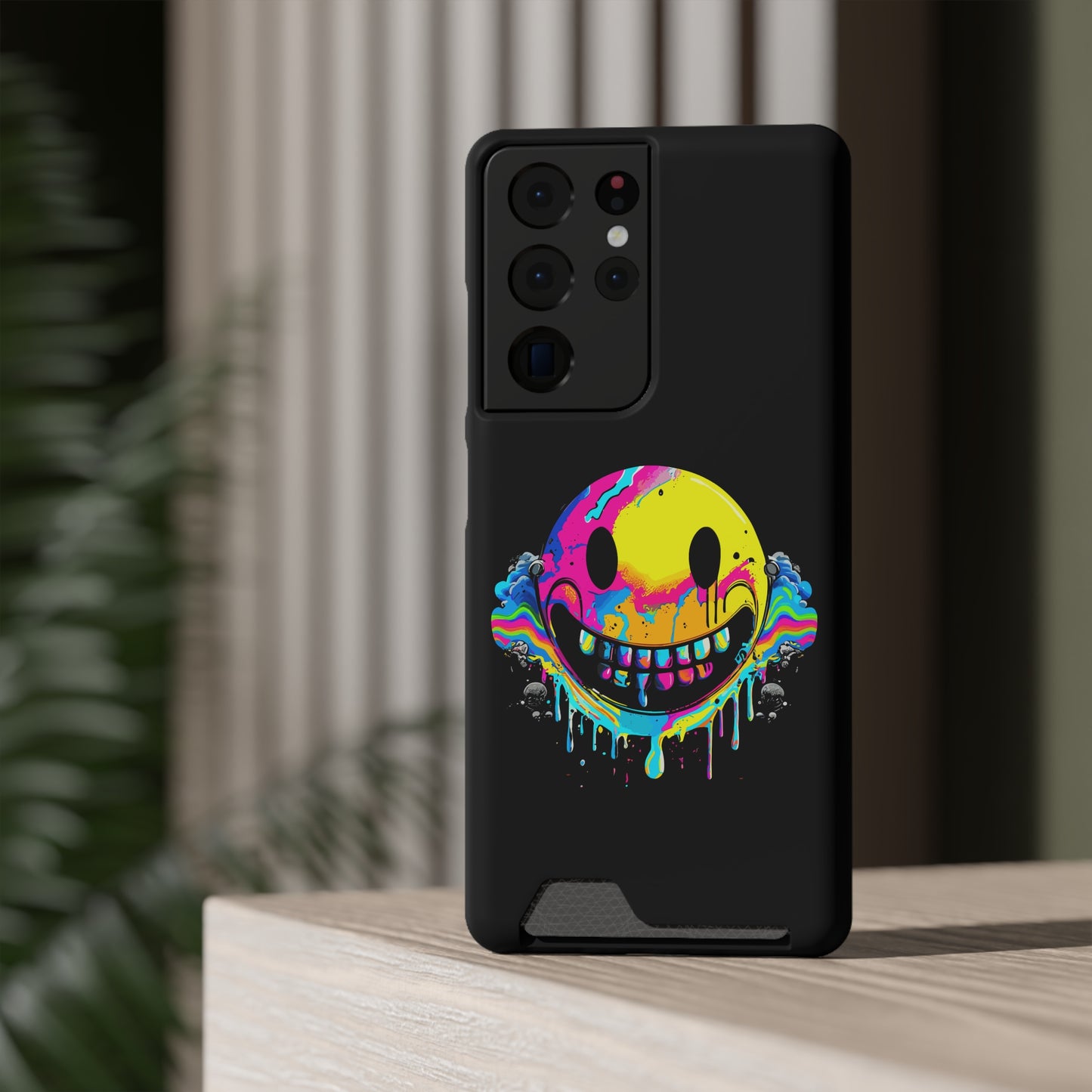 Smile With Me | Impact-Resistant Phone Case With Card Holder | iPhone Samsung Models