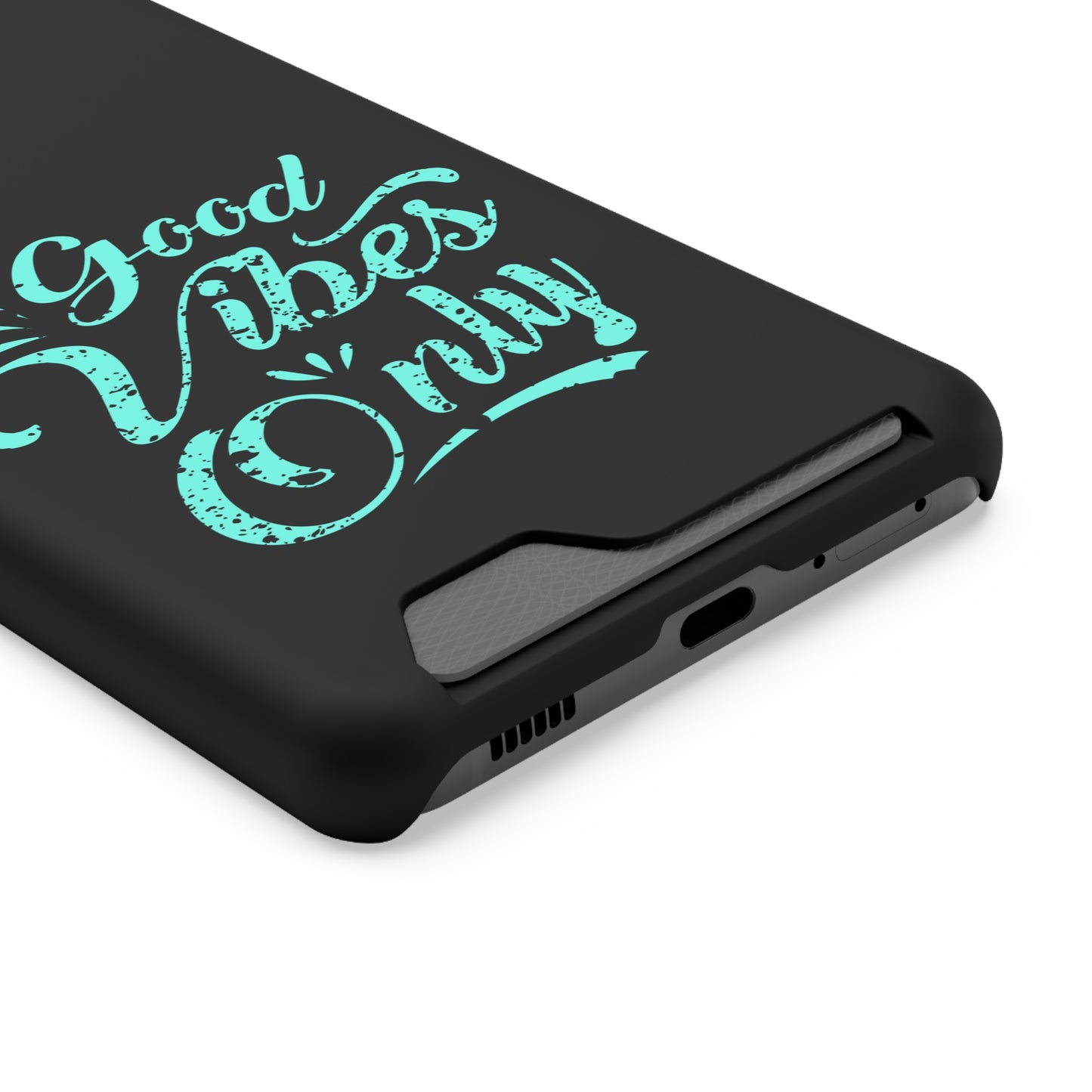 Good Vibes Only | Impact-Resistant Phone Case With Card Holder | iPhone Samsung Models