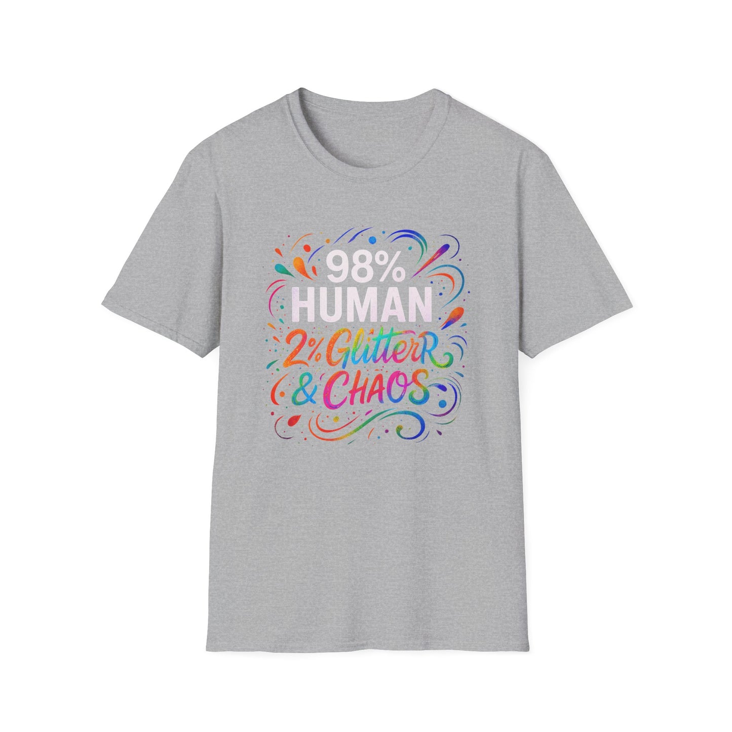 2% Glitter & Chaos | Adult Funny Shirt | Teen Shirt | Trending | Birthday Gift