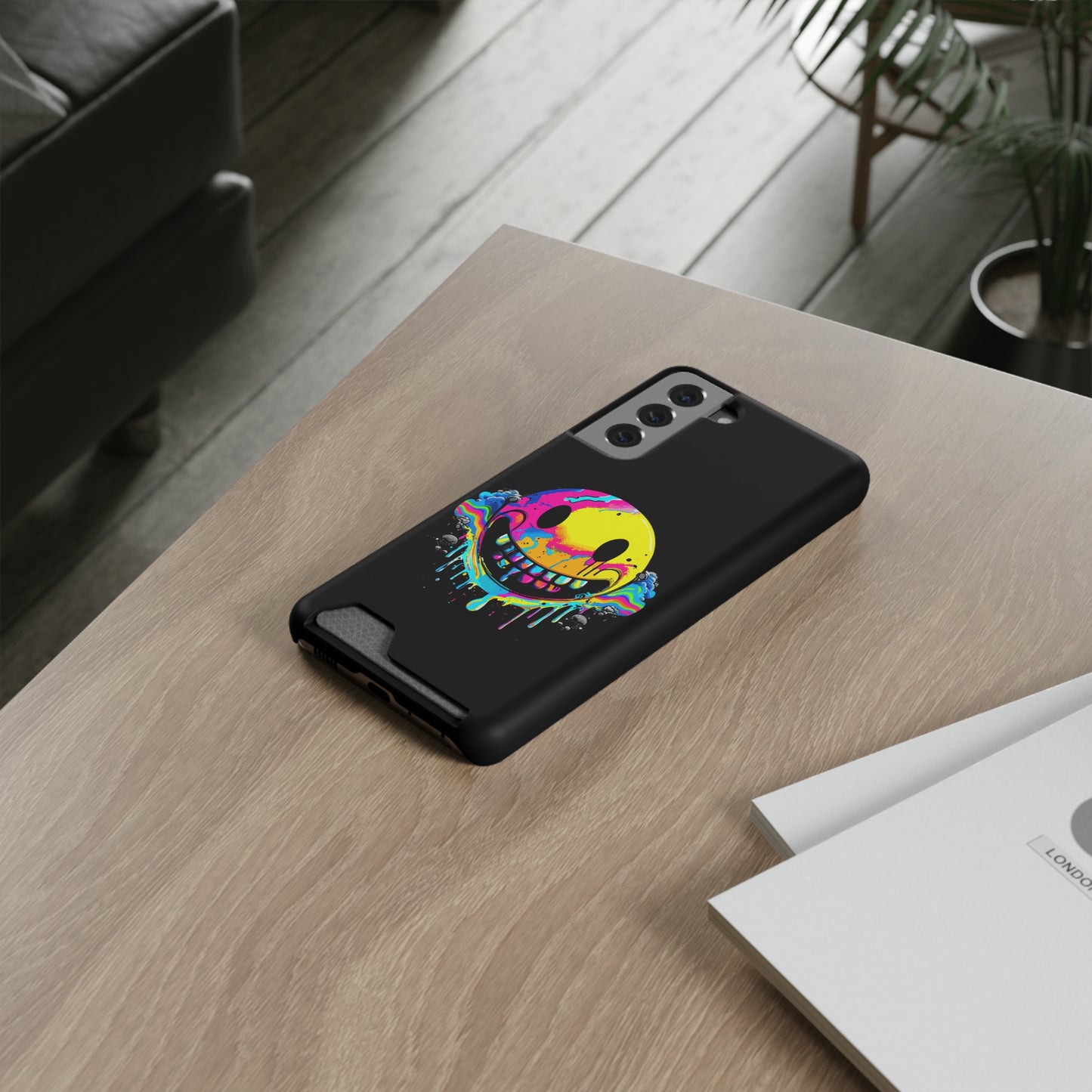 Smile With Me | Impact-Resistant Phone Case With Card Holder | iPhone Samsung Models