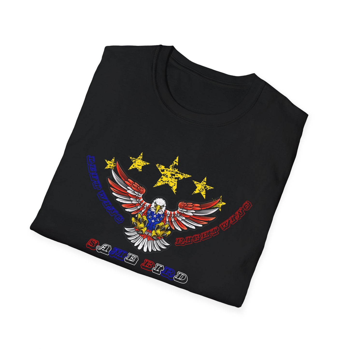 Left Wing Right Wing Same Bird | America | Cool Shirt | Fashion | Trending | Cool Design | Birthday Gift | Unisex Softstyle T-Shirt