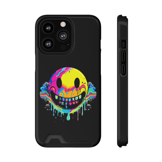 Smile With Me | Impact-Resistant Phone Case With Card Holder | iPhone Samsung Models