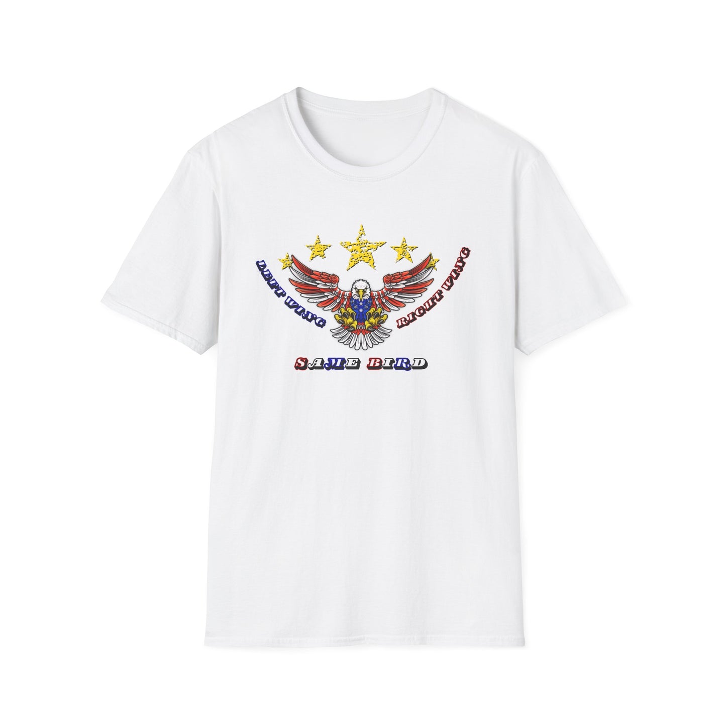 Left Wing Right Wing Same Bird | America | Cool Shirt | Fashion | Trending | Cool Design | Birthday Gift | Unisex Softstyle T-Shirt