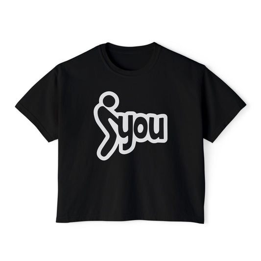 F You | Boxy Crop Tee - Trendy Casual Top, Festival Wear, Streetwear, Birthday Gift, Graphic Design Tee