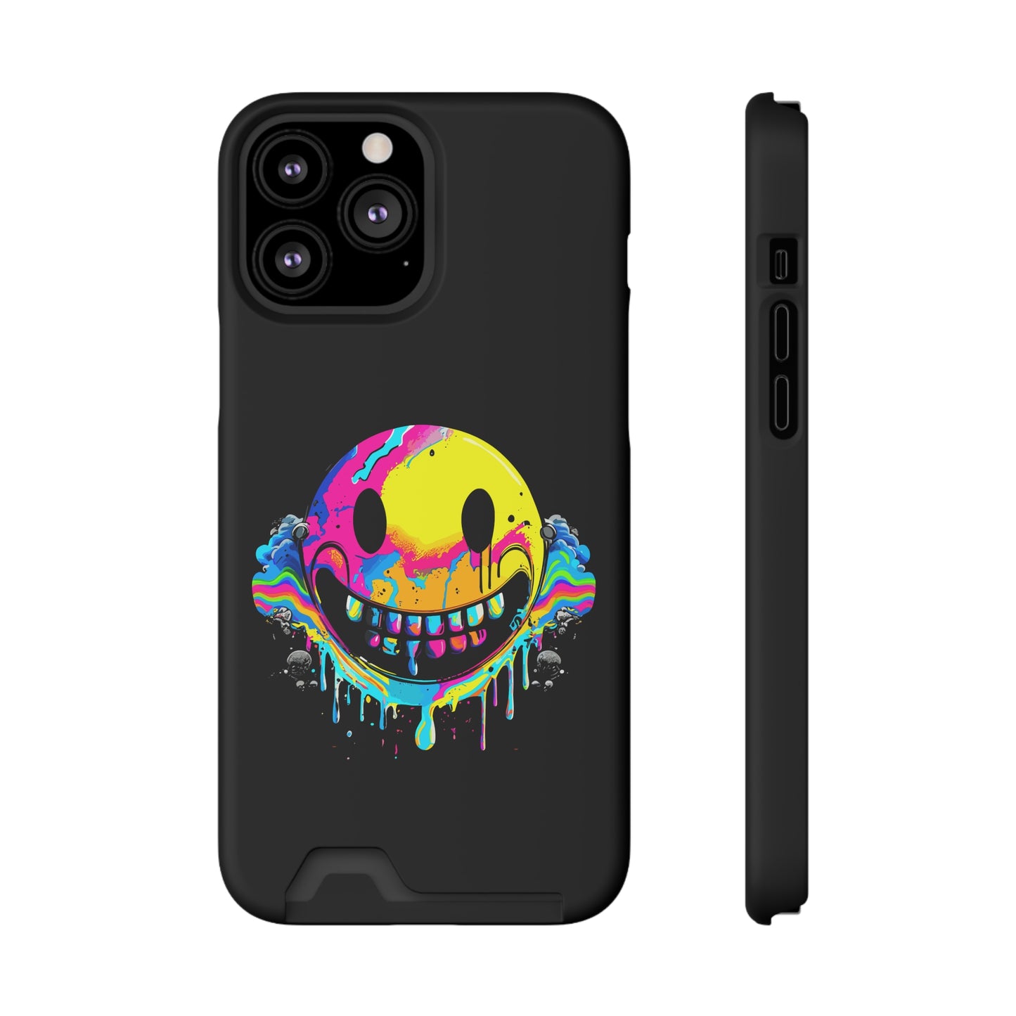 Smile With Me | Impact-Resistant Phone Case With Card Holder | iPhone Samsung Models