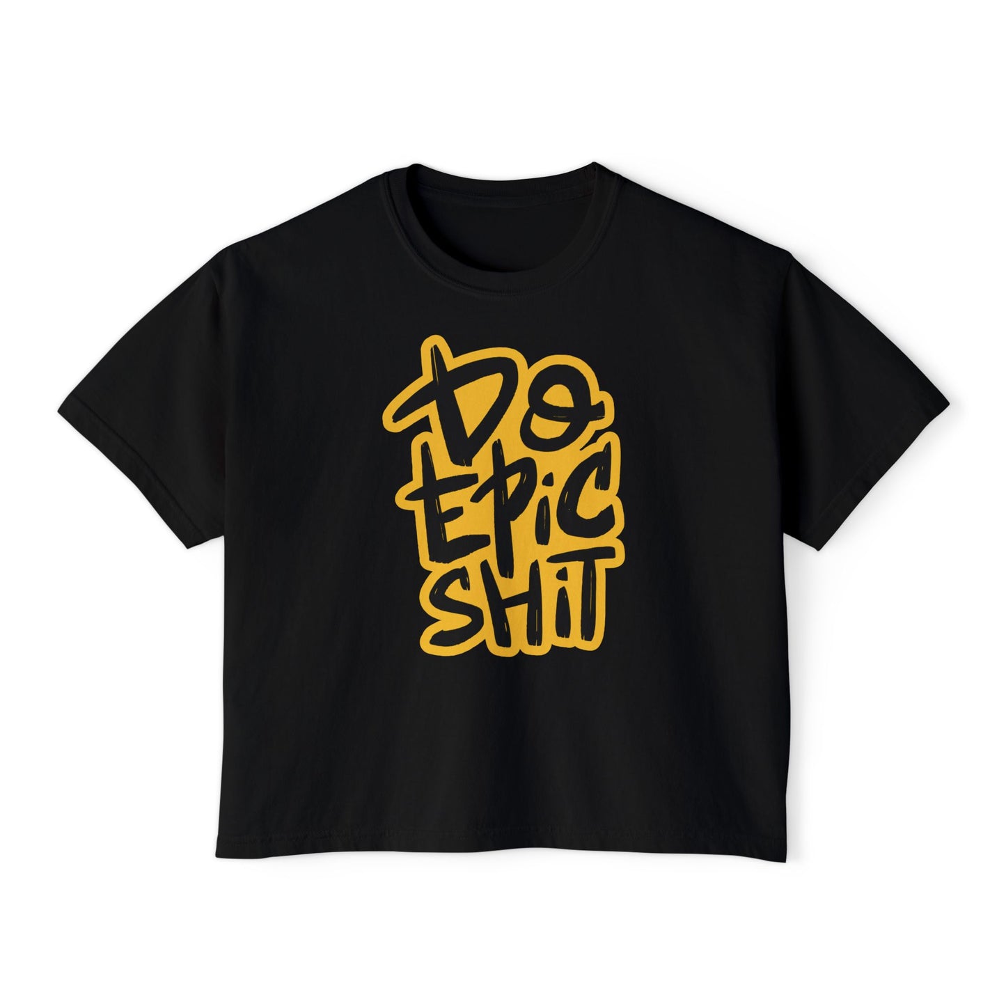 Do Epic Shit Boxy Crop Tee - Trendy Casual Top, Festival Wear, Streetwear, Birthday Gift, Graphic Design Tee
