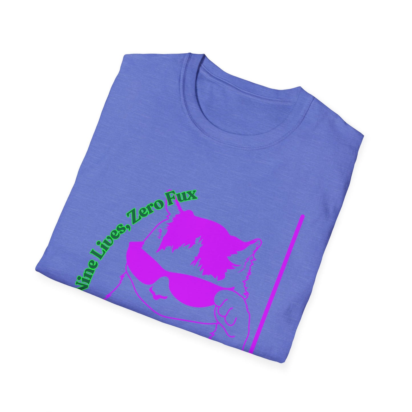 Nine Lives, Zero Regrets | Funny Cat Shirt | Fashion | Trending | Cool Design | Birthday Gift | Unisex Softstyle T-Shirt