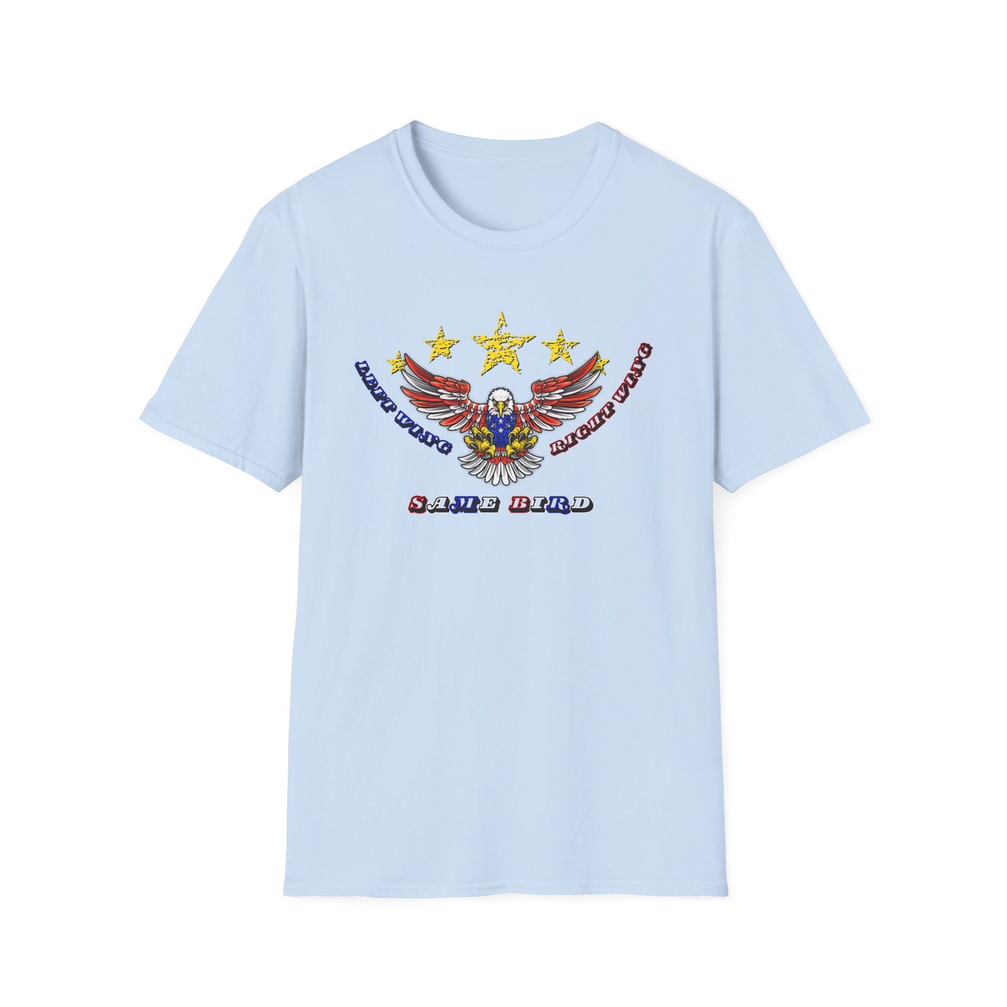 Left Wing Right Wing Same Bird | America | Cool Shirt | Fashion | Trending | Cool Design | Birthday Gift | Unisex Softstyle T-Shirt