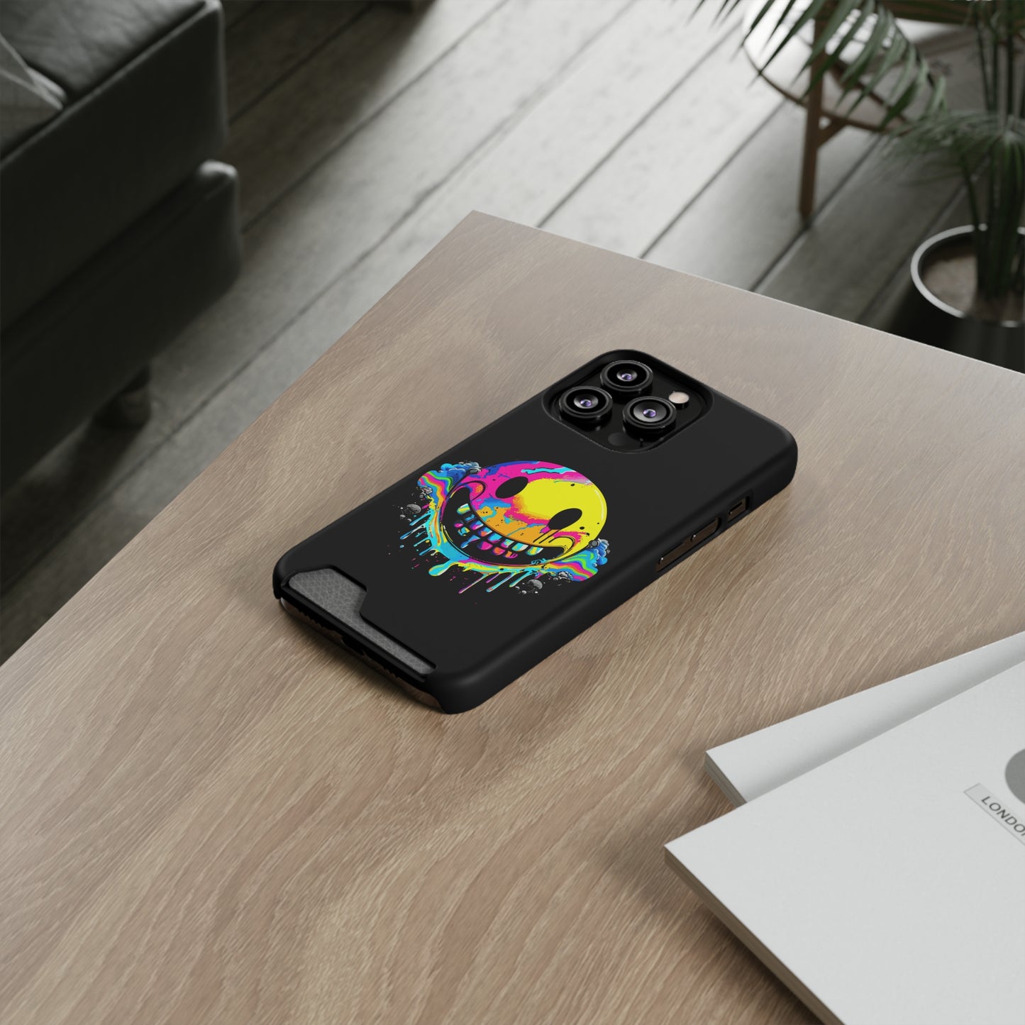 Smile With Me | Impact-Resistant Phone Case With Card Holder | iPhone Samsung Models
