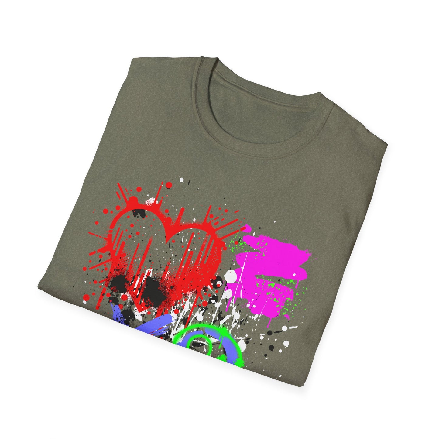 XOXO Heart Shirt | Colorful Kids Shirt | Cool Teen Shirt | Graffiti Fashion | Trending | Dope | Birthday Gift | Unisex Softstyle T-Shirt