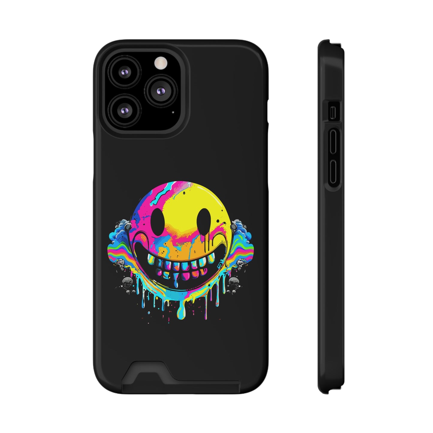 Smile With Me | Impact-Resistant Phone Case With Card Holder | iPhone Samsung Models