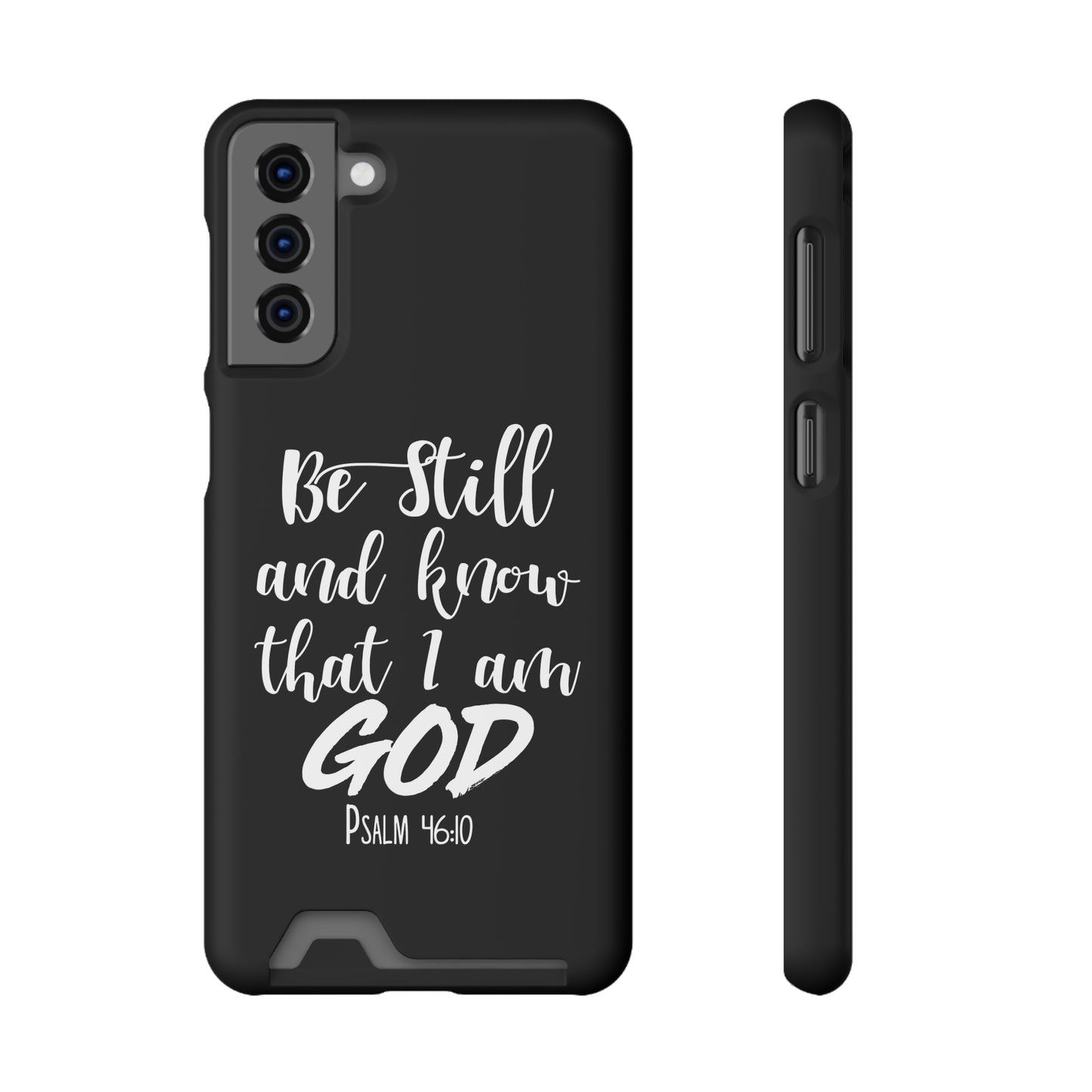 Psalm 46:10 | Impact-Resistant Phone Case With Card Holder | iPhone Samsung Models
