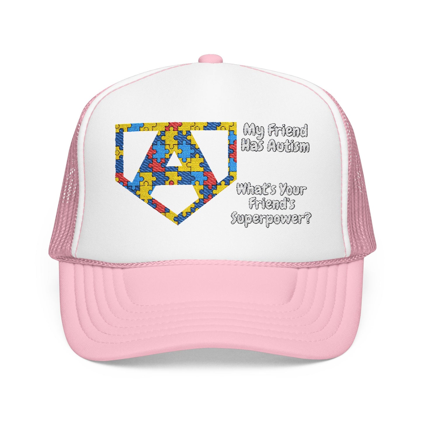 What's Your Friend's Superpower? - Embroidered 100% Polyester Hat | Custom Headwear