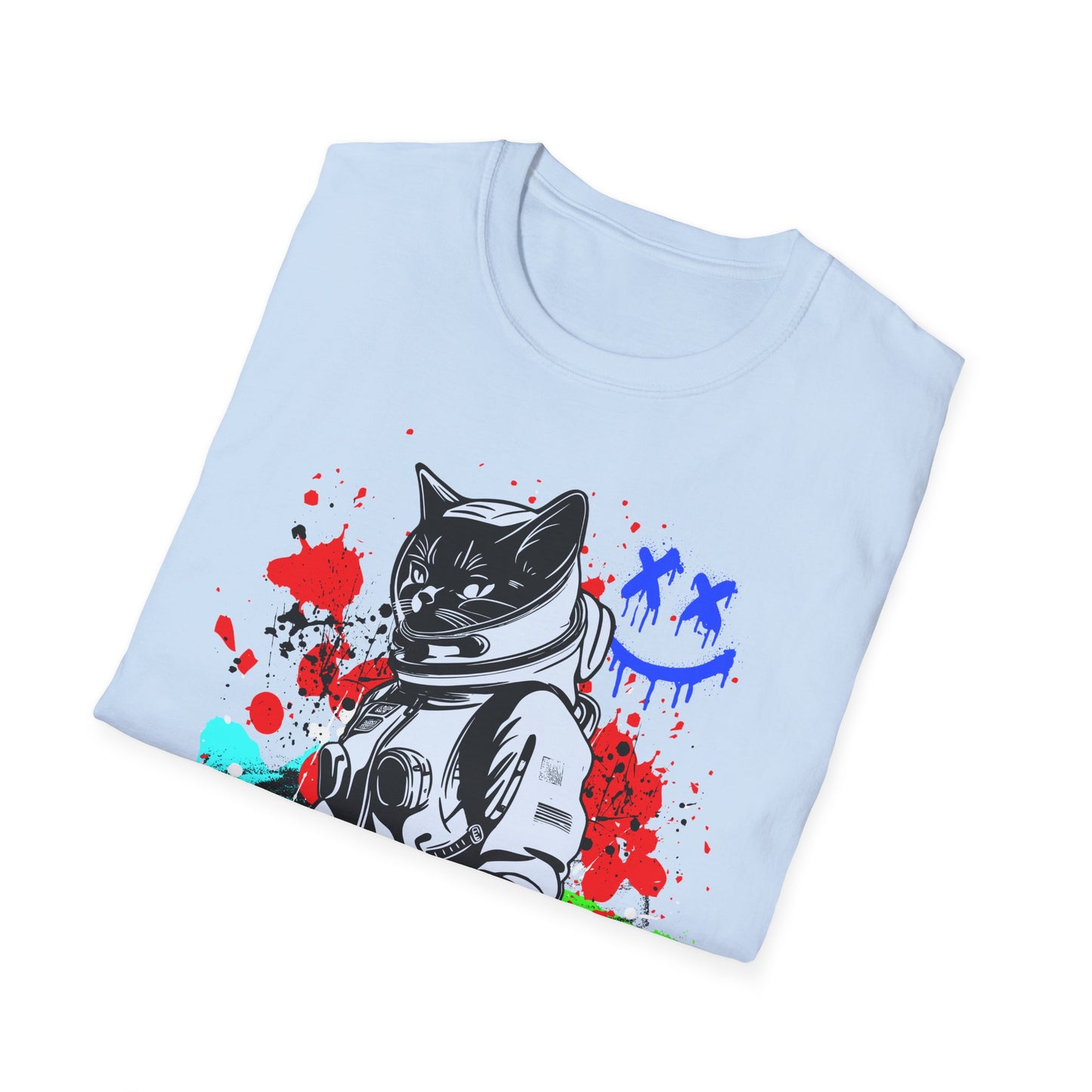 Feline Fury | Colorful Cat Shirt | Cool Teen Shirt | Fashion | Trending | Dope | Cool Design | Birthday Gift | Unisex Softstyle T-Shirt