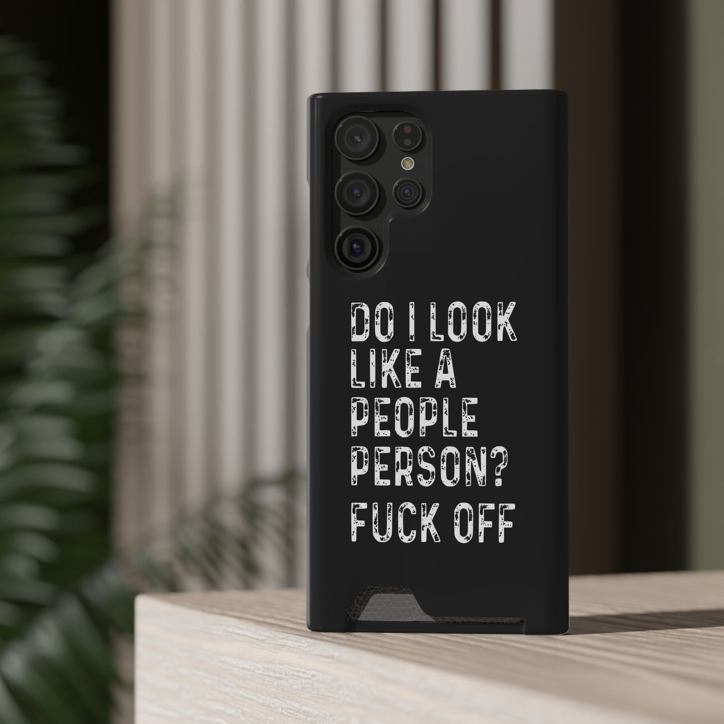 Fuck Off | Impact-Resistant Phone Case With Card Holder | iPhone Samsung Models