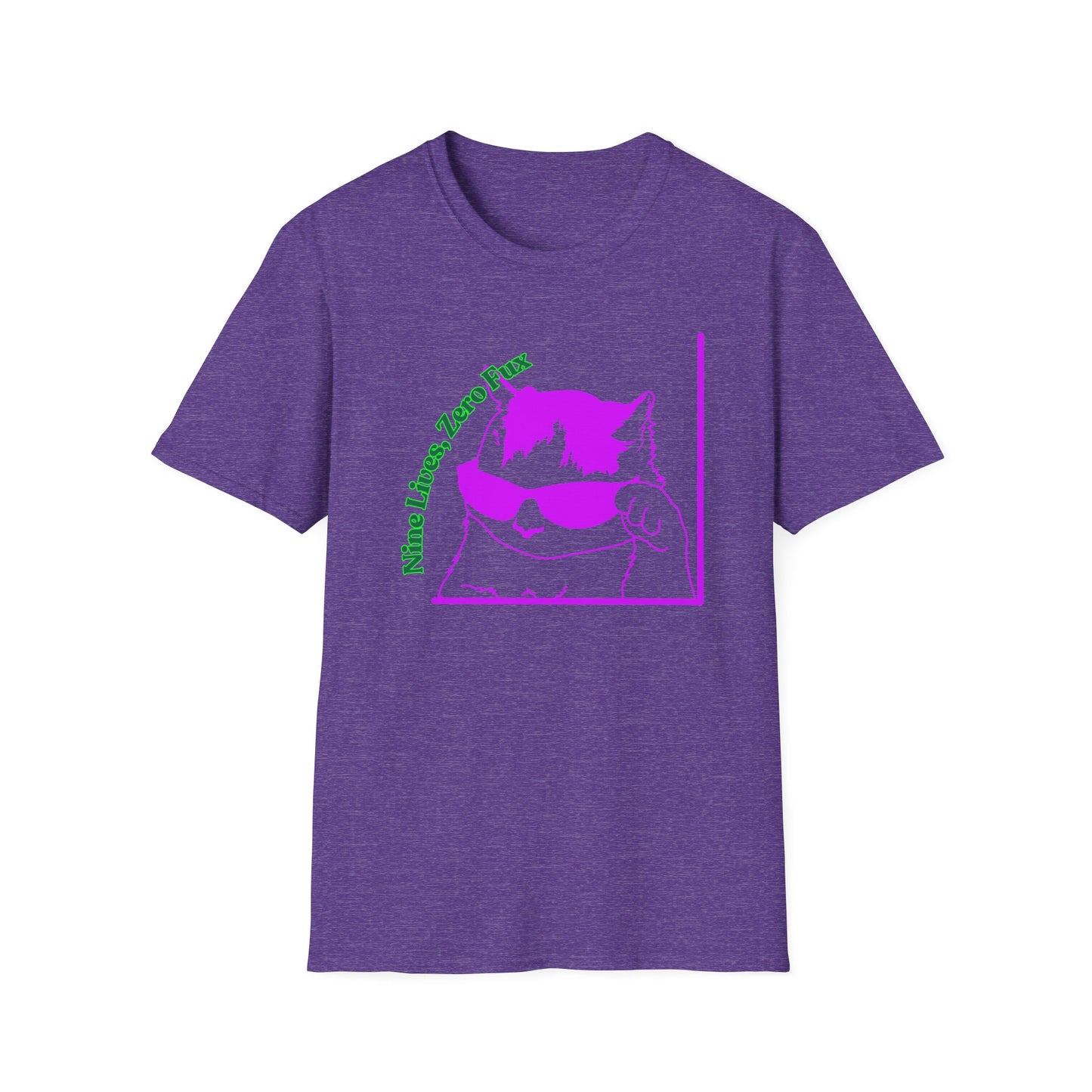 Nine Lives, Zero Regrets | Funny Cat Shirt | Fashion | Trending | Cool Design | Birthday Gift | Unisex Softstyle T-Shirt