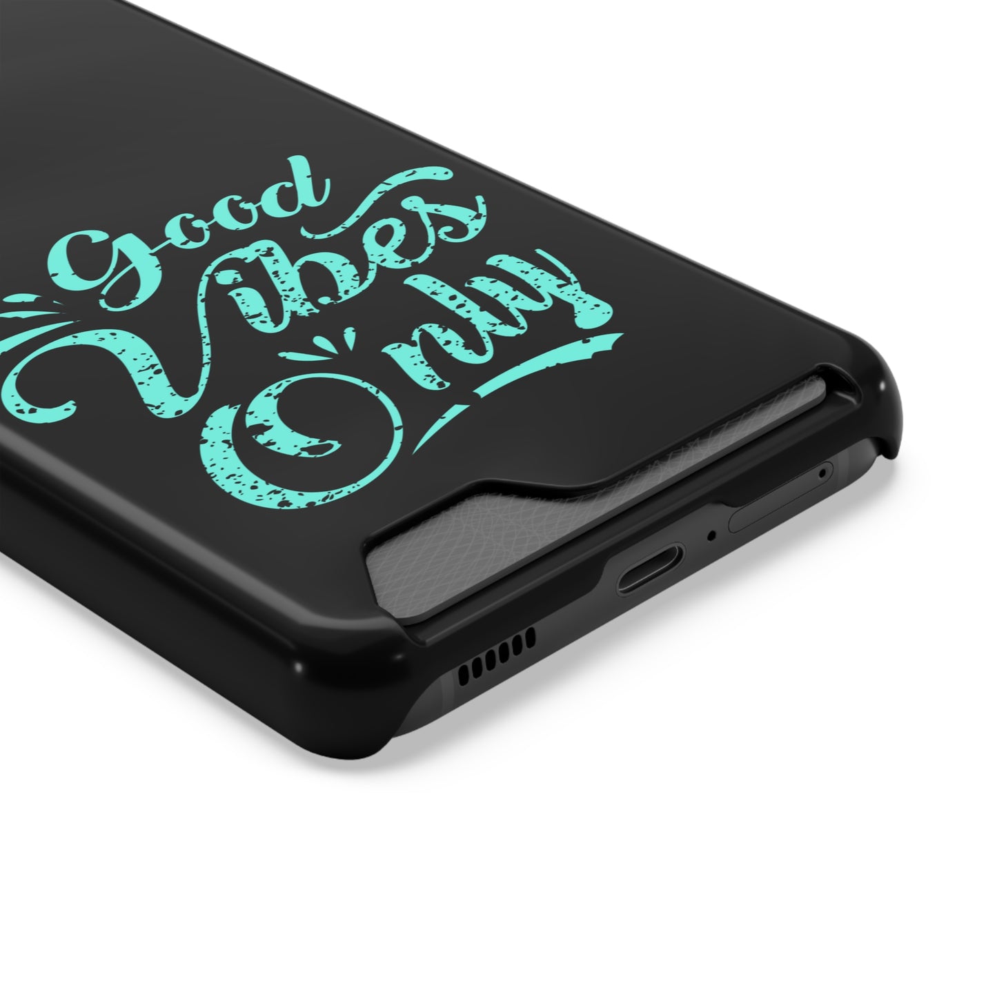 Good Vibes Only | Impact-Resistant Phone Case With Card Holder | iPhone Samsung Models