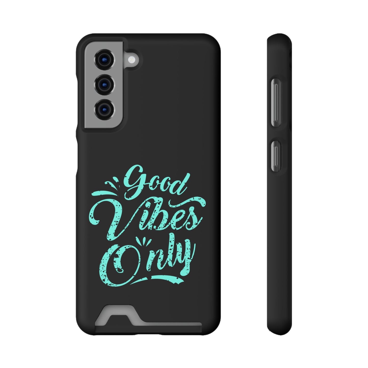 Good Vibes Only | Impact-Resistant Phone Case With Card Holder | iPhone Samsung Models