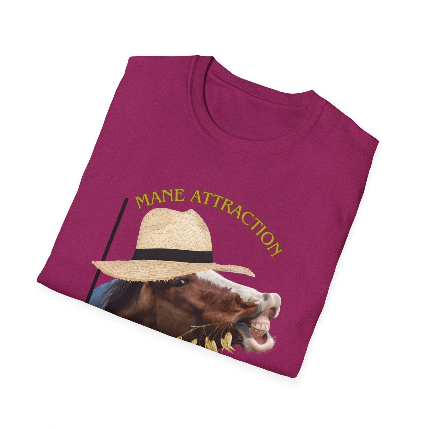 Mane Attraction | Funny Horse Shirt | Teen Clothes | Adult Shirt | Kids Clothes | Trending | Birthday Gift | Unisex Softstyle T-Shirt