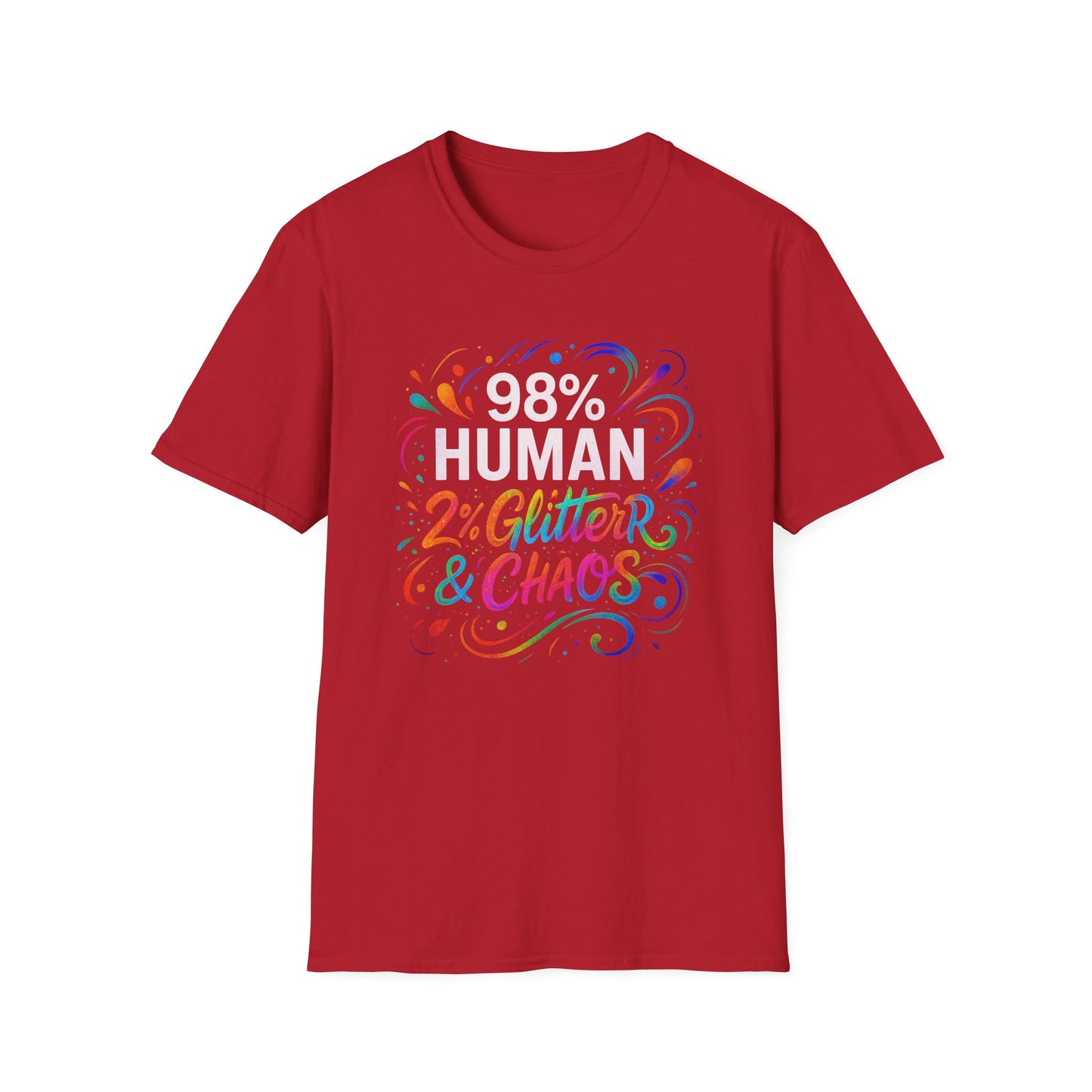2% Glitter & Chaos | Adult Funny Shirt | Teen Shirt | Trending | Birthday Gift