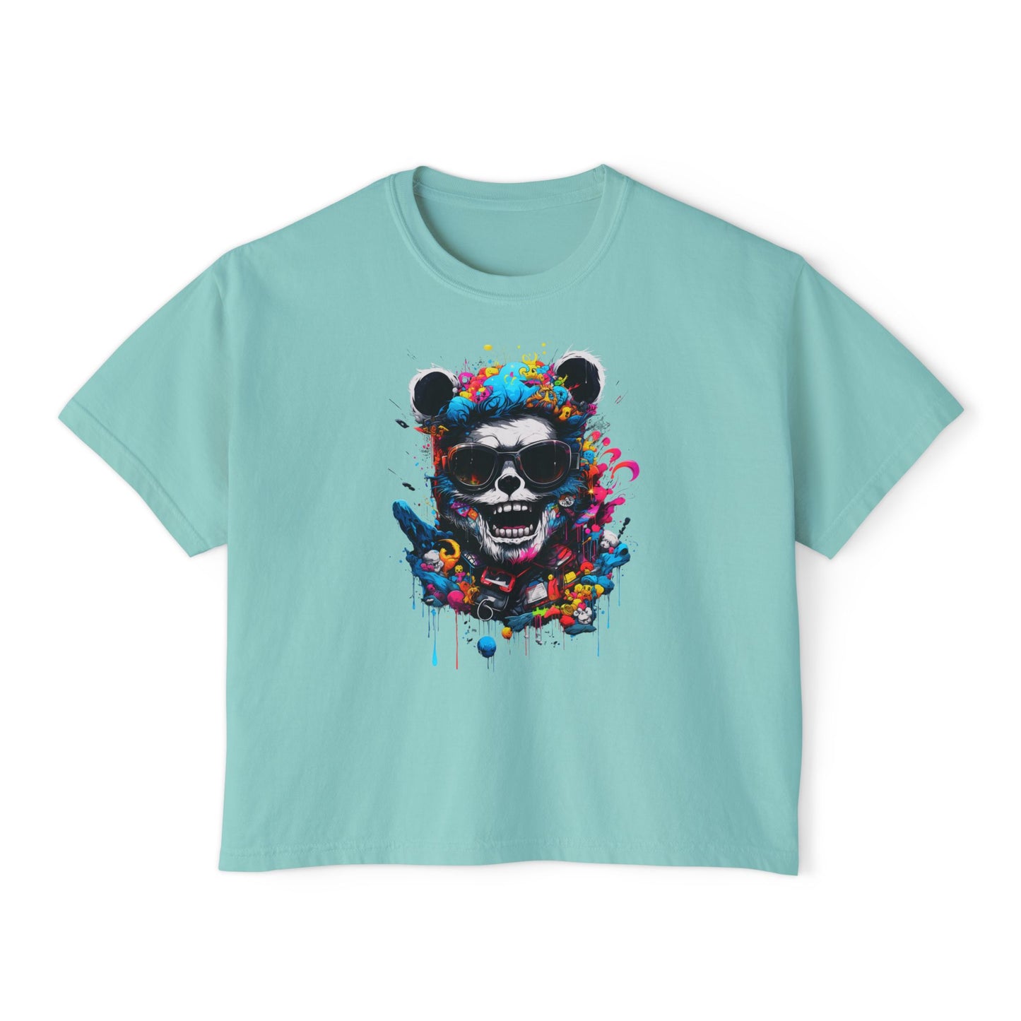 Bear Wit Me | Boxy Crop Tee - Trendy Casual Top, Festival Wear, Streetwear, Birthday Gift, Graphic Design Tee