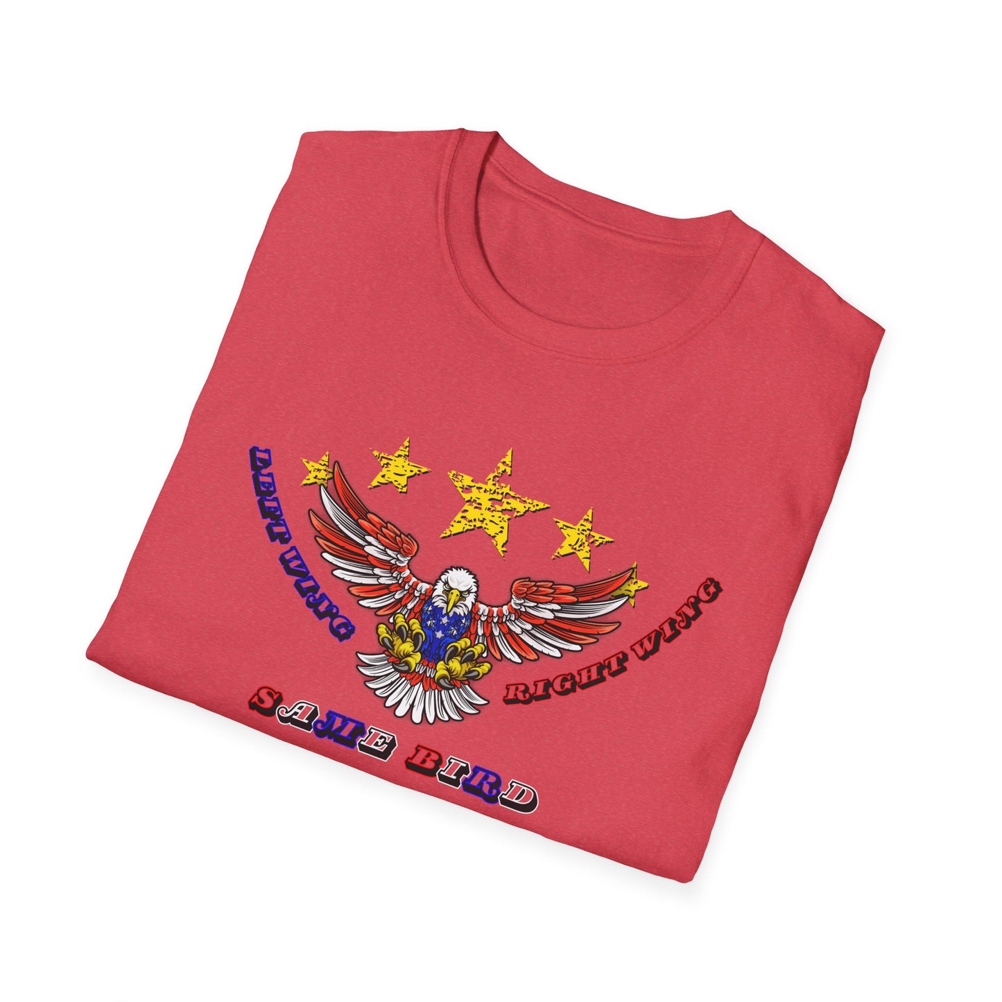 Left Wing Right Wing Same Bird | America | Cool Shirt | Fashion | Trending | Cool Design | Birthday Gift | Unisex Softstyle T-Shirt