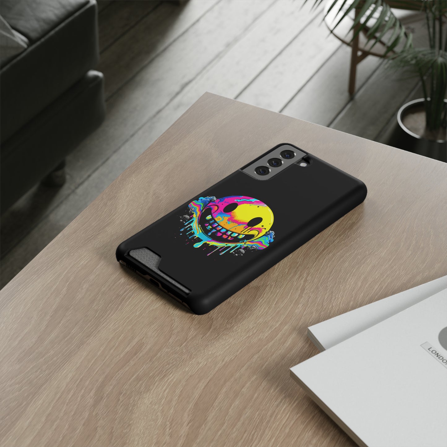 Smile With Me | Impact-Resistant Phone Case With Card Holder | iPhone Samsung Models