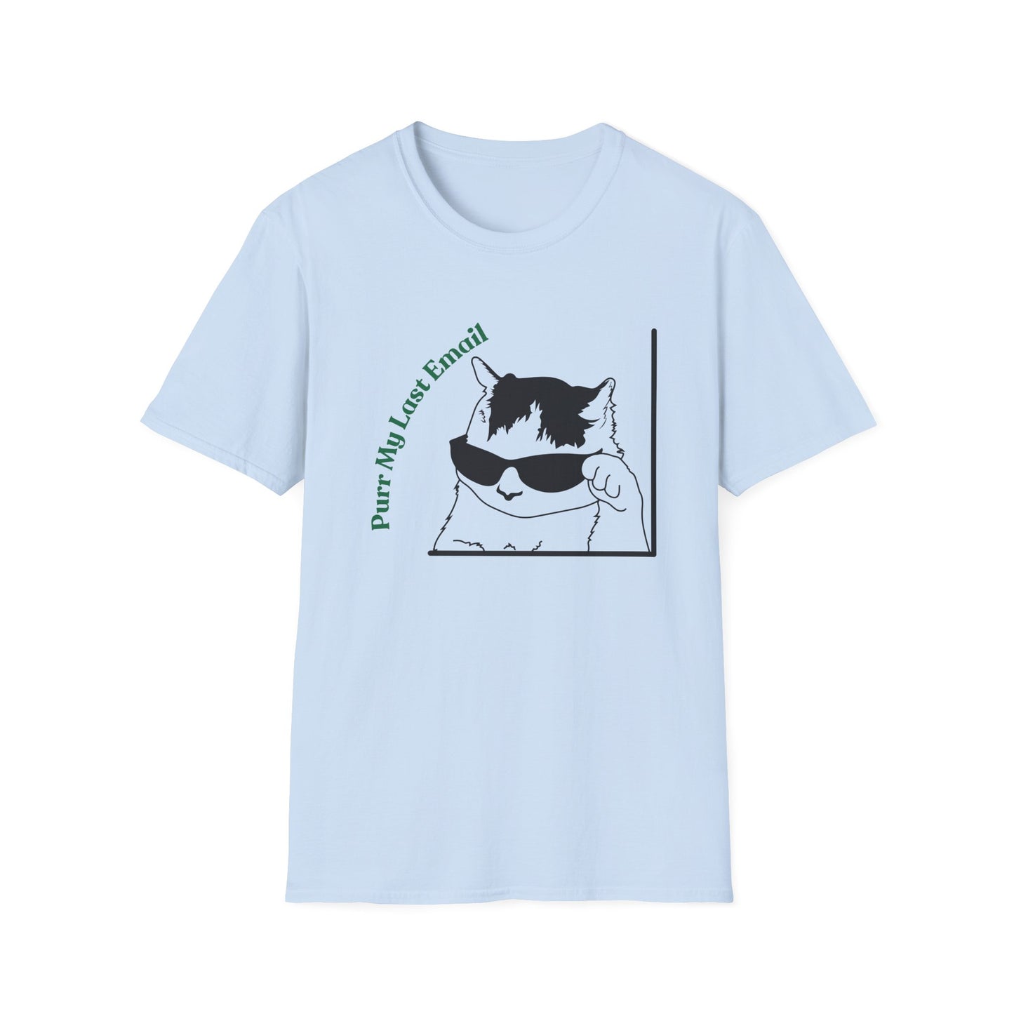 Purr My Last Email | Funny Shirt | Trending | Cat Lover | Cool Design | Birthday Gift | Unisex Softstyle T-Shirt