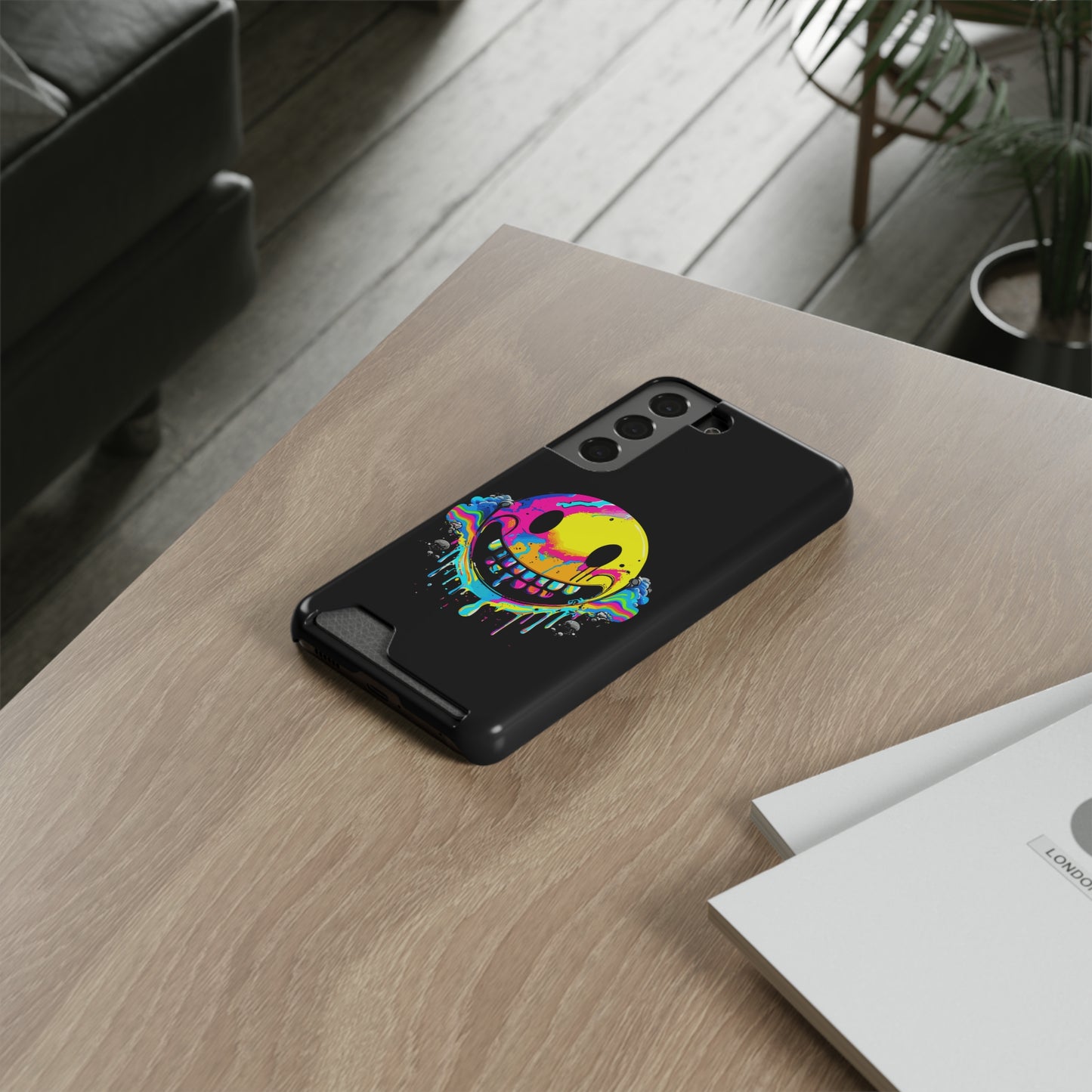 Smile With Me | Impact-Resistant Phone Case With Card Holder | iPhone Samsung Models