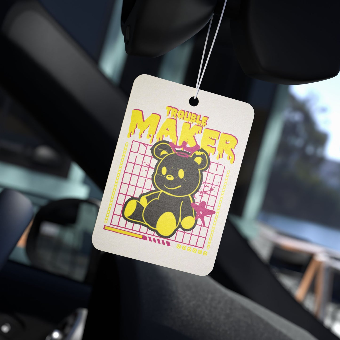 Trouble Maker | Durable Car Air Freshener - Unique Gift | Aromatherapy | Auto Accessories