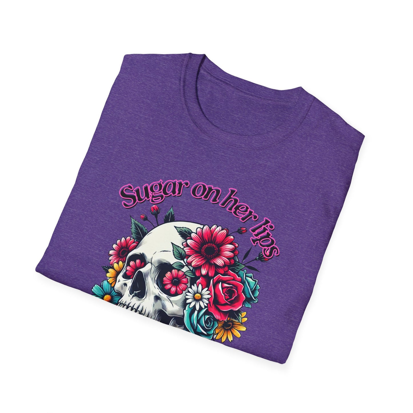 Sugar on her lips | Adult Clothes | Teen Shirt | Cool Shirt | Trending | Birthday Gift | Unisex Softstyle T-Shirt