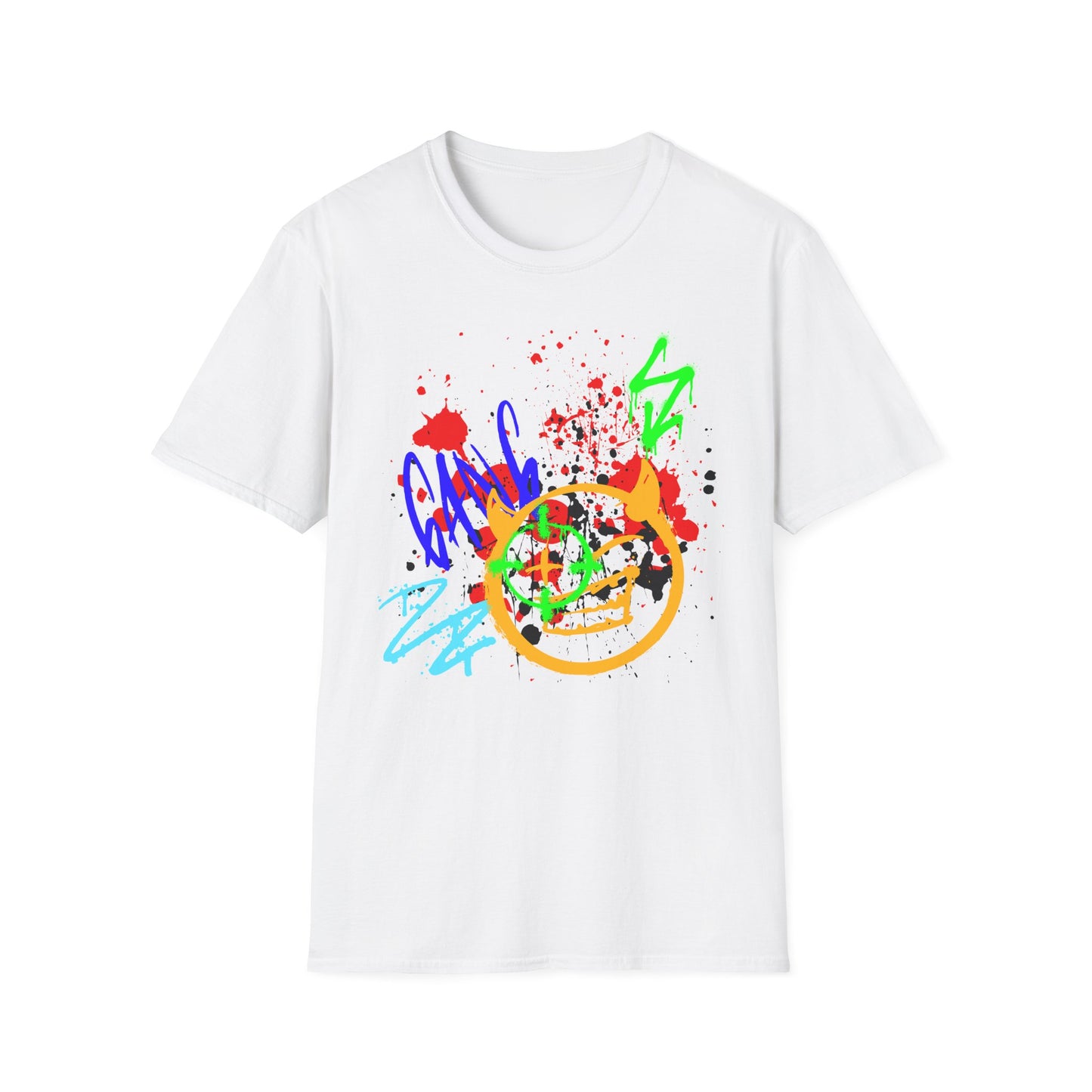 Graffiti Bullseye Shirt | Colorful Shirt | Cool Teen Shirt | Fashion | Trending | Dope Design | Birthday Gift | Unisex Softstyle T-Shirt