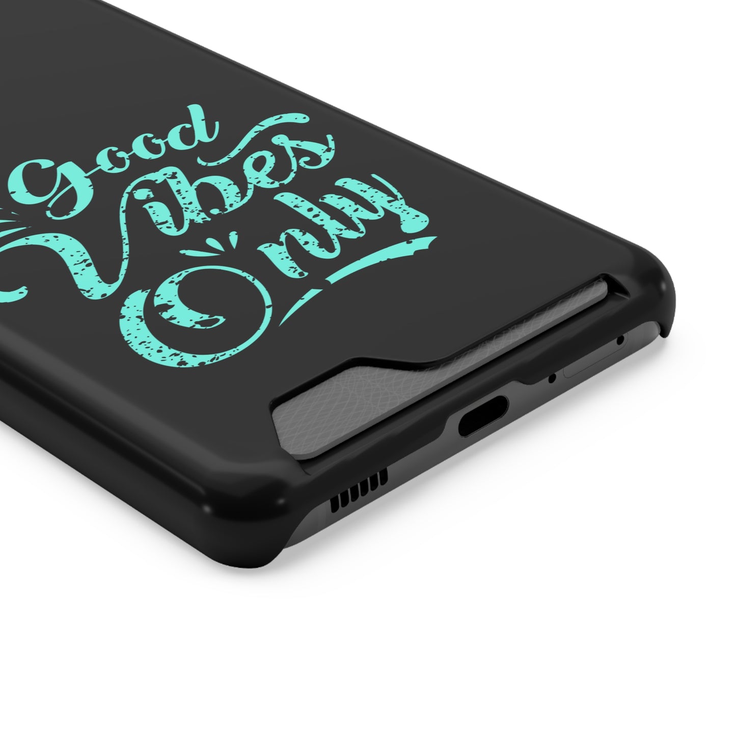 Good Vibes Only | Impact-Resistant Phone Case With Card Holder | iPhone Samsung Models