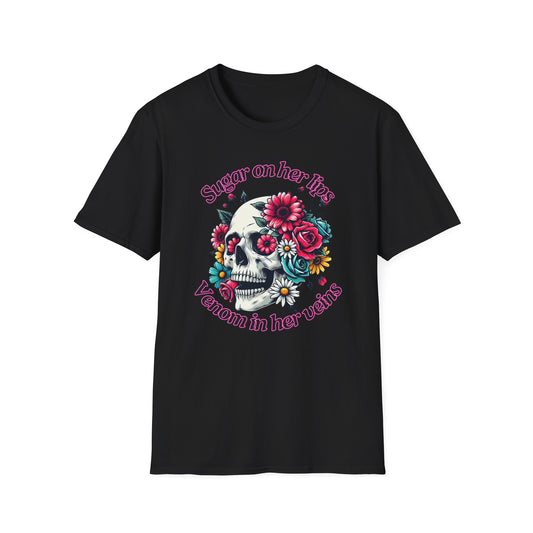 Sugar on her lips | Adult Clothes | Teen Shirt | Cool Shirt | Trending | Birthday Gift | Unisex Softstyle T-Shirt