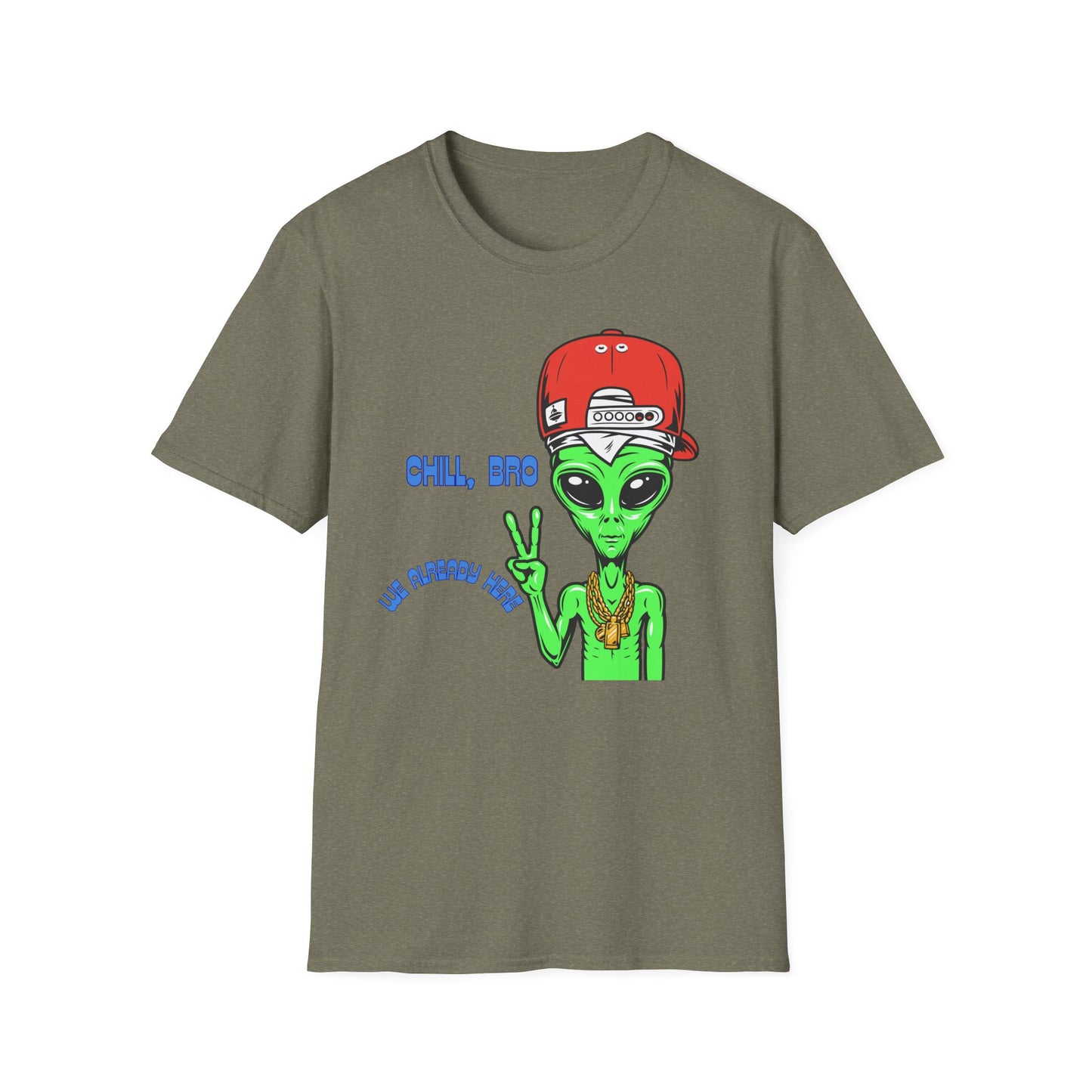 Chill Alien Shirt | Colorful Shirt | Cool Teen Shirt | Fashion | Trending | Cool Design | Birthday Gift | Unisex Softstyle T-Shirt
