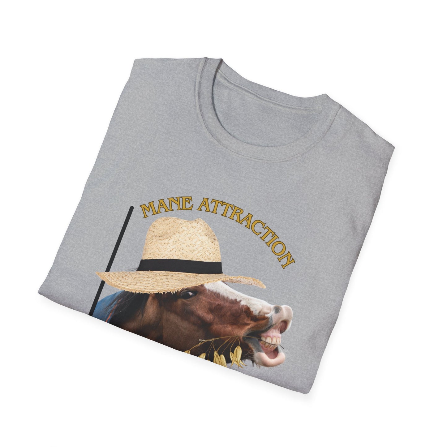 Mane Attraction | Funny Horse Shirt | Teen Clothes | Adult Shirt | Kids Clothes | Trending | Birthday Gift | Unisex Softstyle T-Shirt