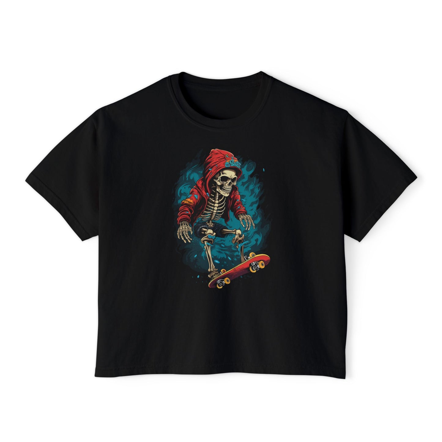 Rise & Grind | Boxy Crop Tee - Trendy Casual Top, Festival Wear, Streetwear, Birthday Gift, Graphic Design Tee