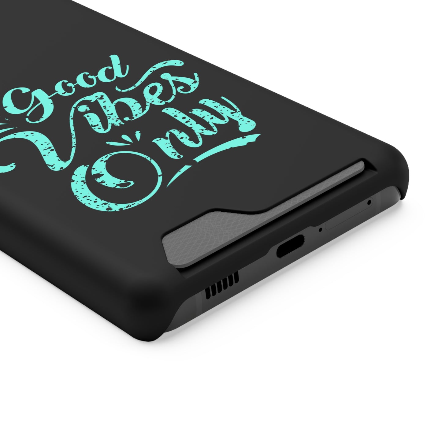 Good Vibes Only | Impact-Resistant Phone Case With Card Holder | iPhone Samsung Models