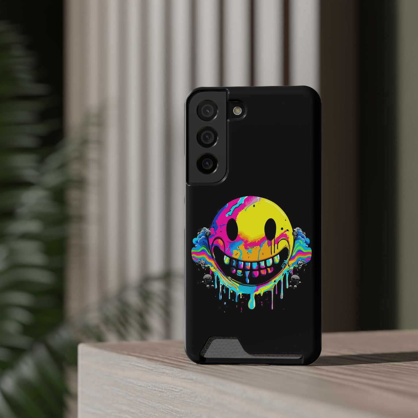 Smile With Me | Impact-Resistant Phone Case With Card Holder | iPhone Samsung Models