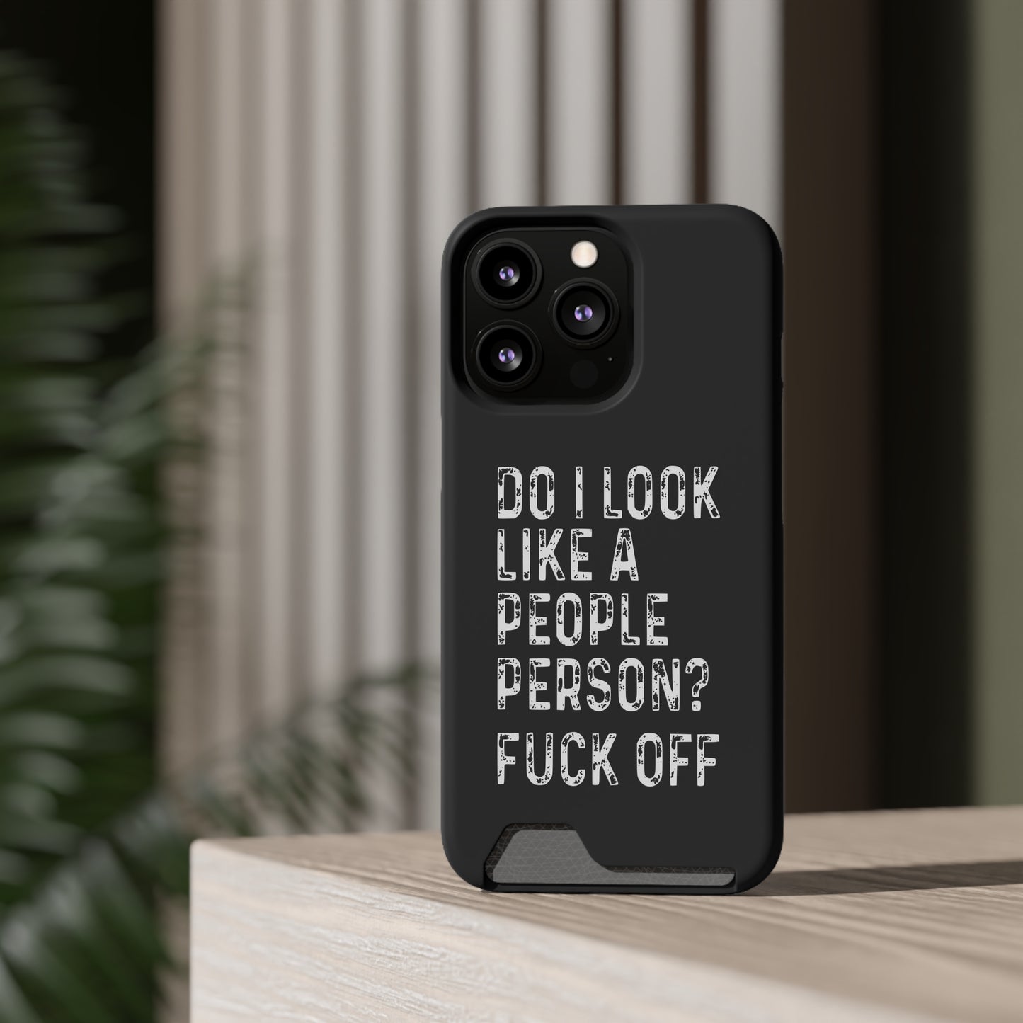 Fuck Off | Impact-Resistant Phone Case With Card Holder | iPhone Samsung Models