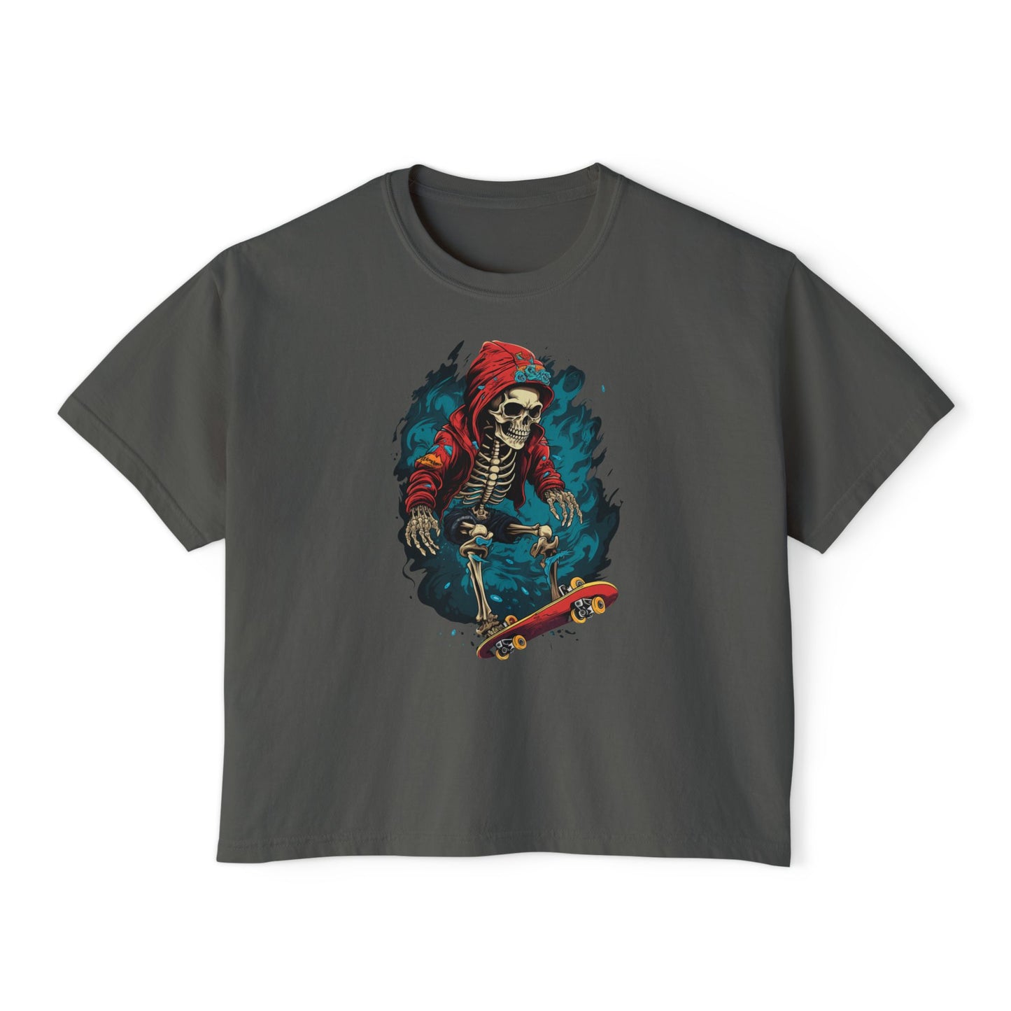 Rise & Grind | Boxy Crop Tee - Trendy Casual Top, Festival Wear, Streetwear, Birthday Gift, Graphic Design Tee