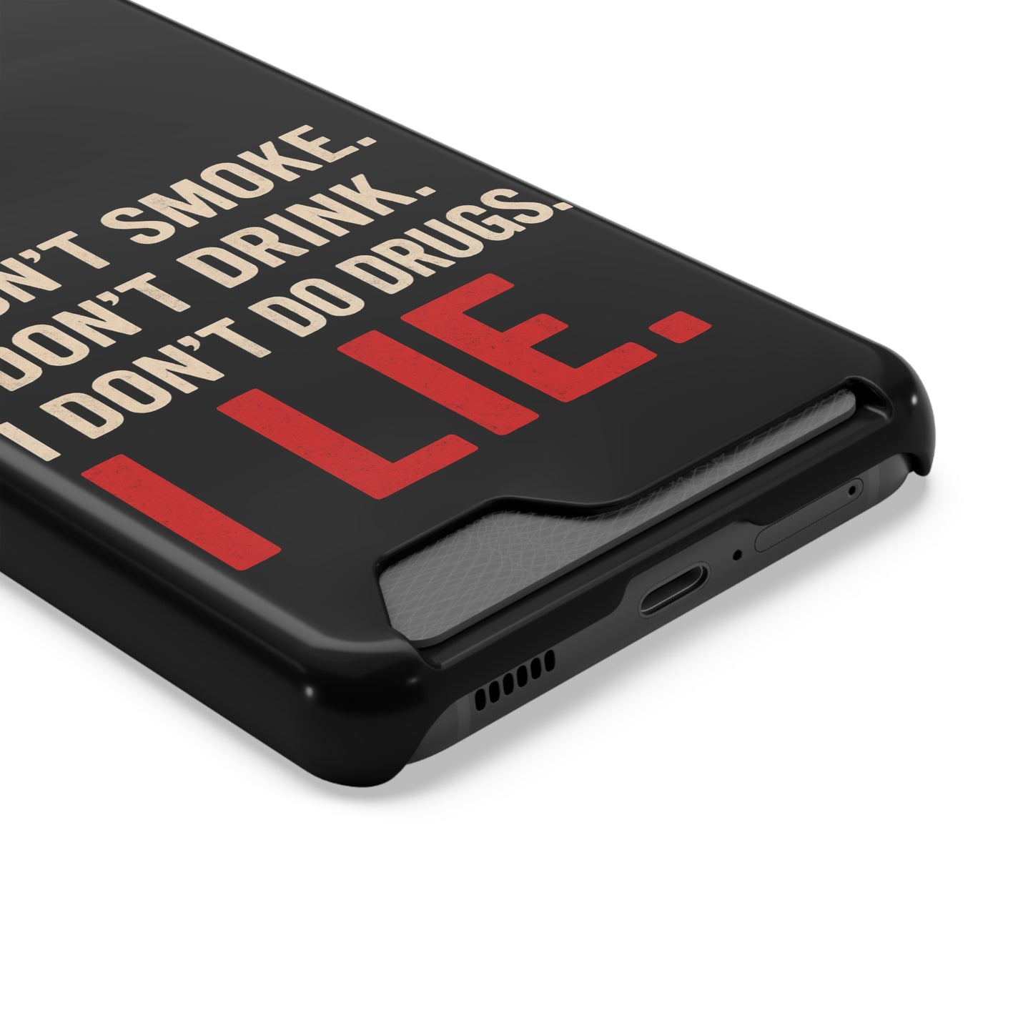 I Lie | Funny Impact-Resistant Phone Case With Card Holder | iPhone Samsung Models