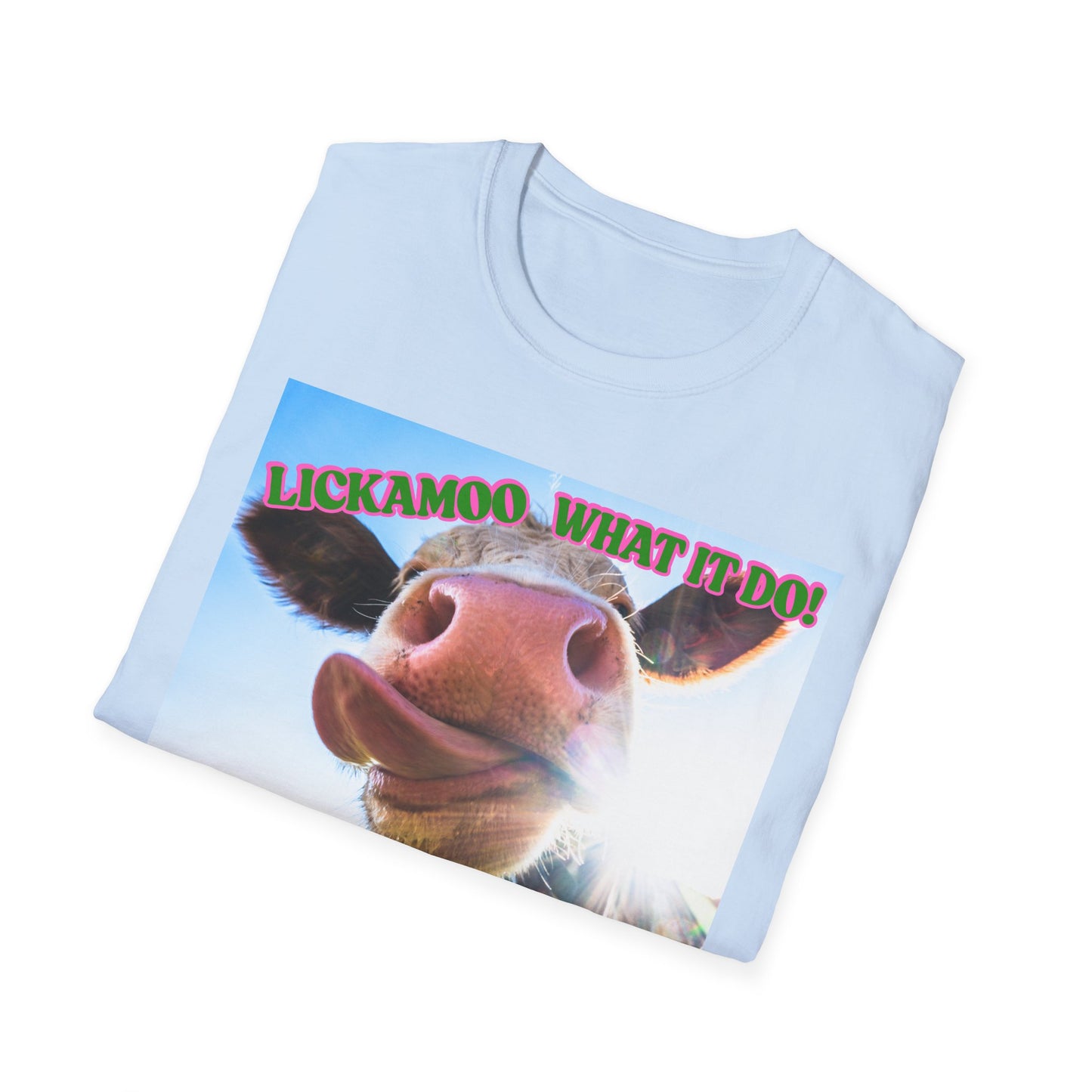 Lickamoo What it do | Teen Clothes | Kid Clothes | Funny Cow Shirt | Cool Adult Shirt | Trending | Birthday Gift | Unisex Softstyle T-Shirt