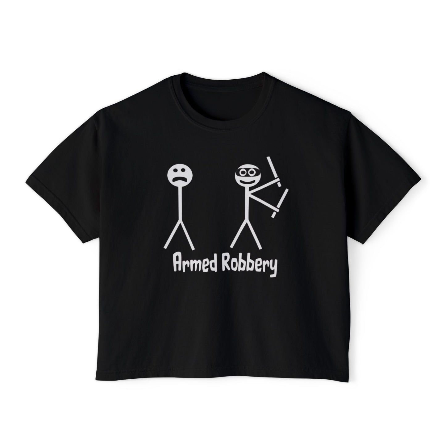Armed Robbery | Boxy Crop Tee - Trendy Casual Top, Festival Wear, Streetwear, Birthday Gift, Graphic Design Tee