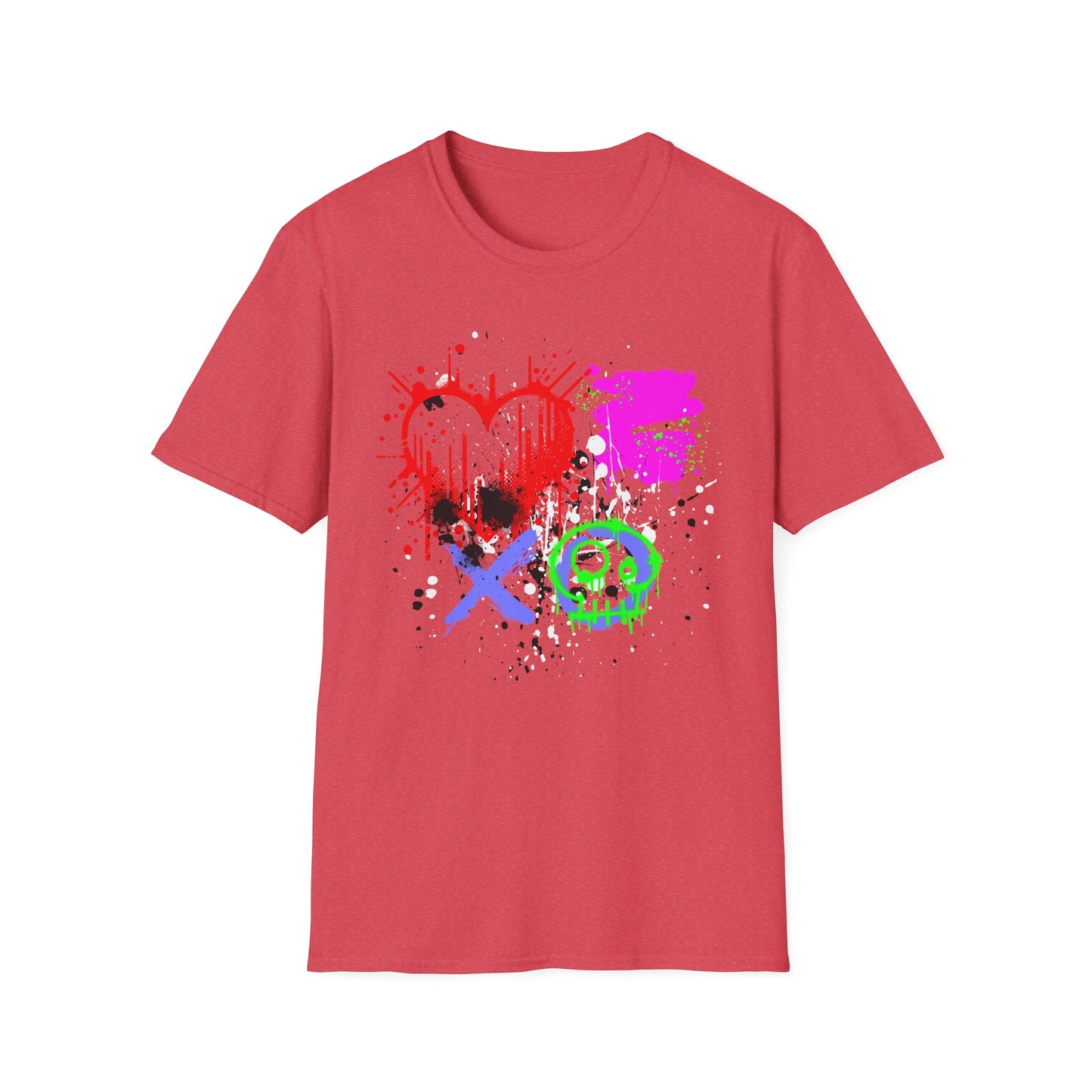 XOXO Heart Shirt | Colorful Kids Shirt | Cool Teen Shirt | Graffiti Fashion | Trending | Dope | Birthday Gift | Unisex Softstyle T-Shirt