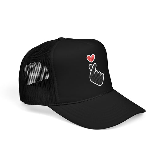 Heart Fingers - Embroidered 100% Polyester Hat | Custom Headwear