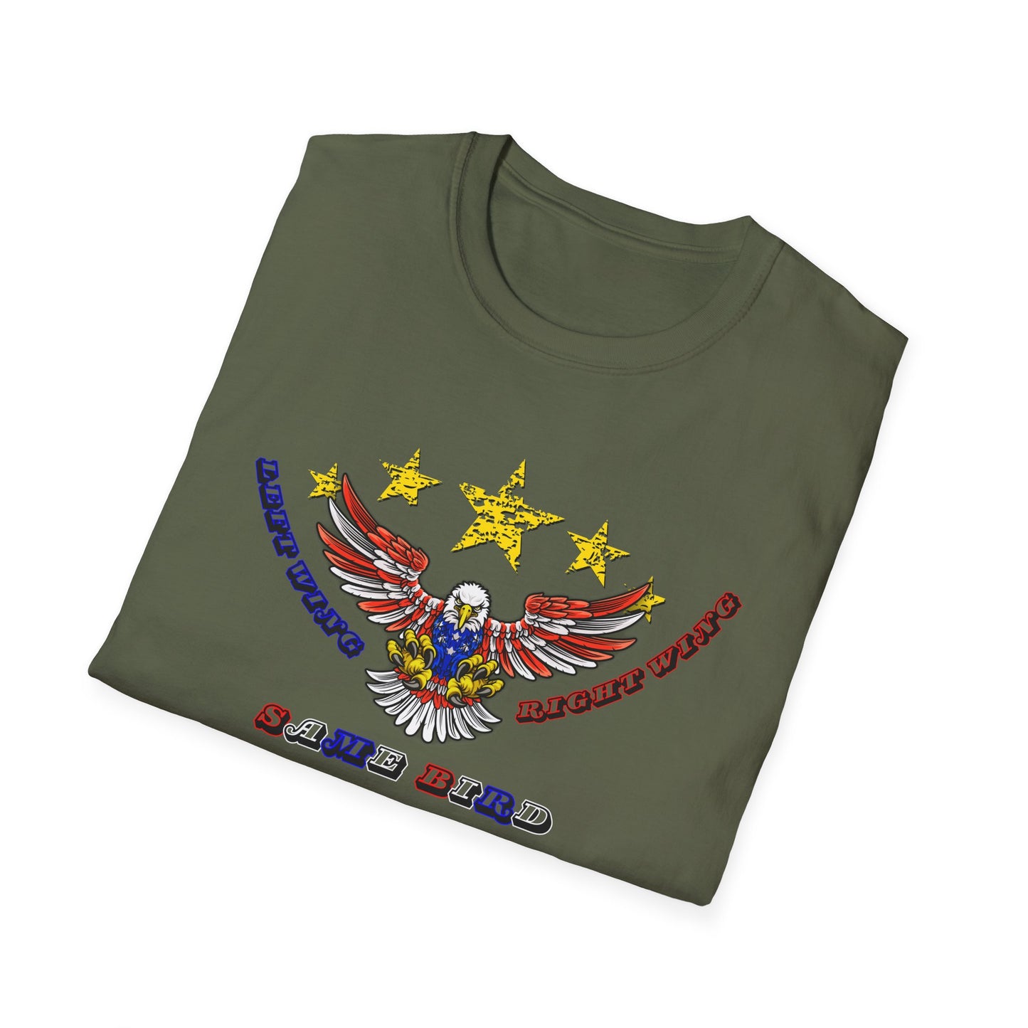 Left Wing Right Wing Same Bird | America | Cool Shirt | Fashion | Trending | Cool Design | Birthday Gift | Unisex Softstyle T-Shirt