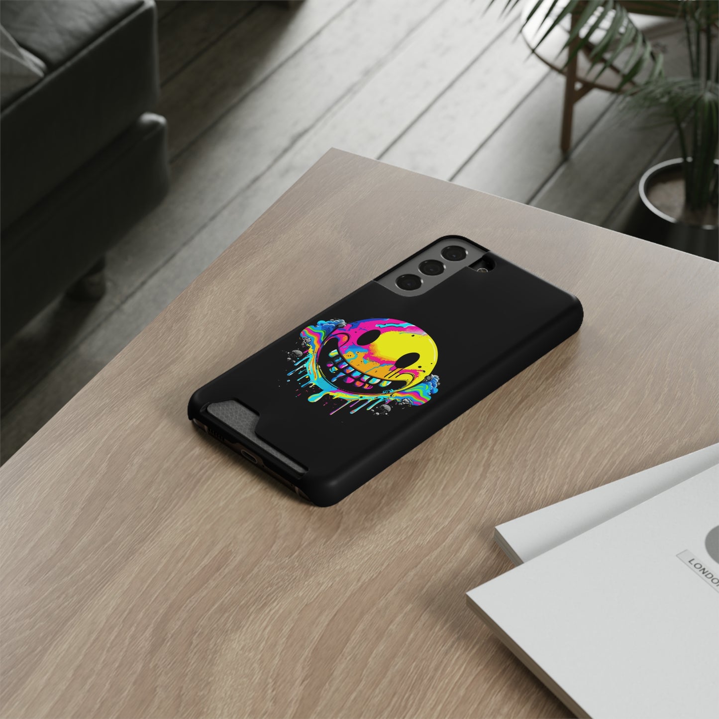 Smile With Me | Impact-Resistant Phone Case With Card Holder | iPhone Samsung Models