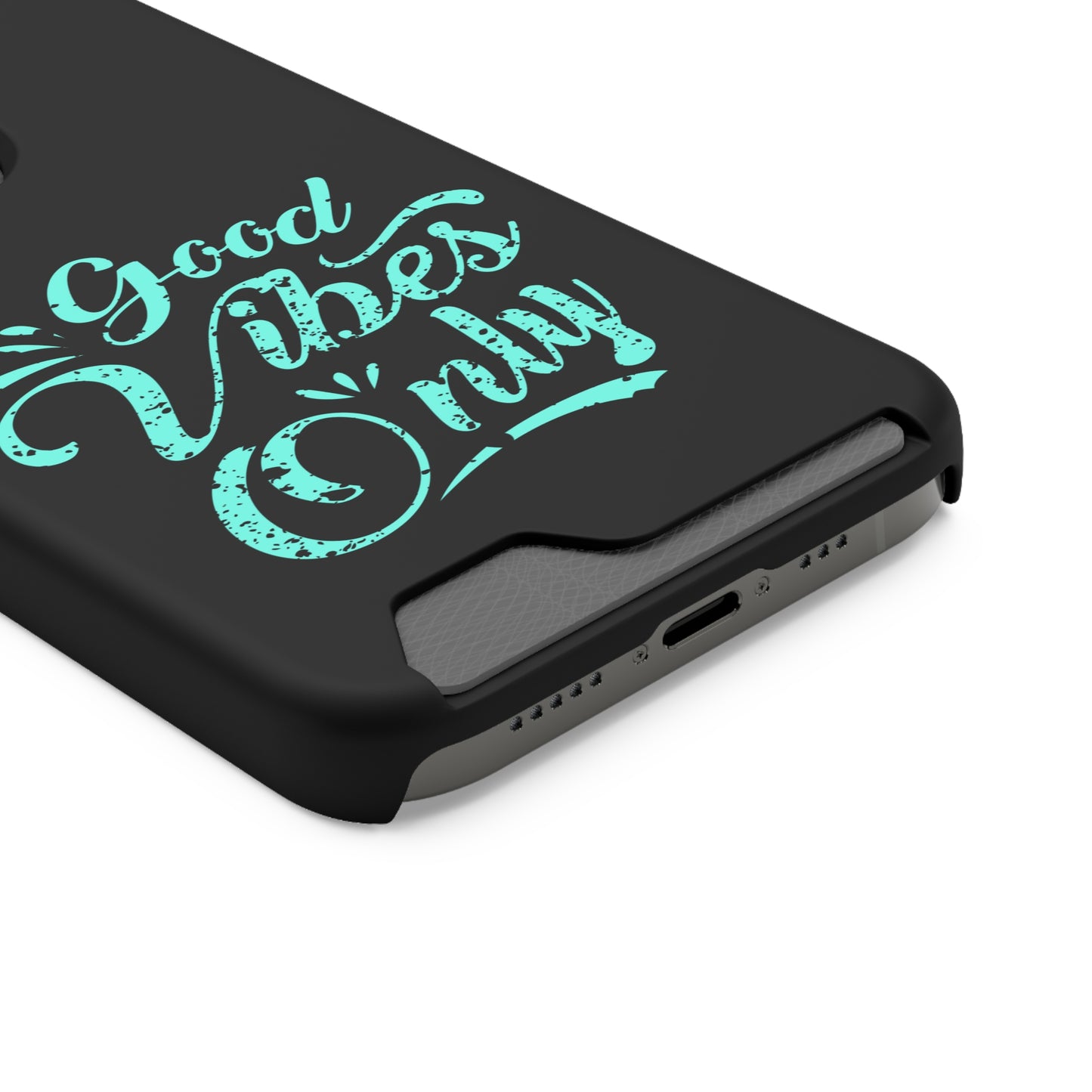 Good Vibes Only | Impact-Resistant Phone Case With Card Holder | iPhone Samsung Models