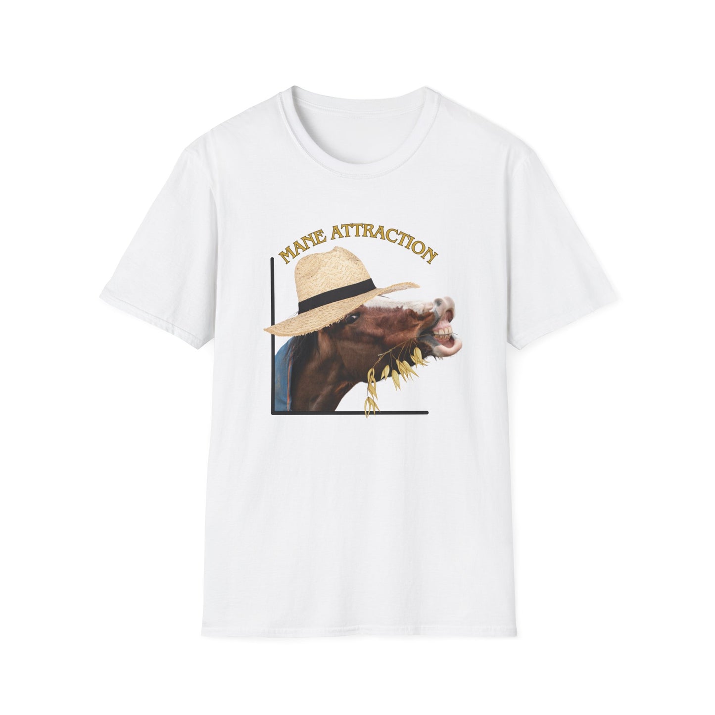 Mane Attraction | Funny Horse Shirt | Teen Clothes | Adult Shirt | Kids Clothes | Trending | Birthday Gift | Unisex Softstyle T-Shirt